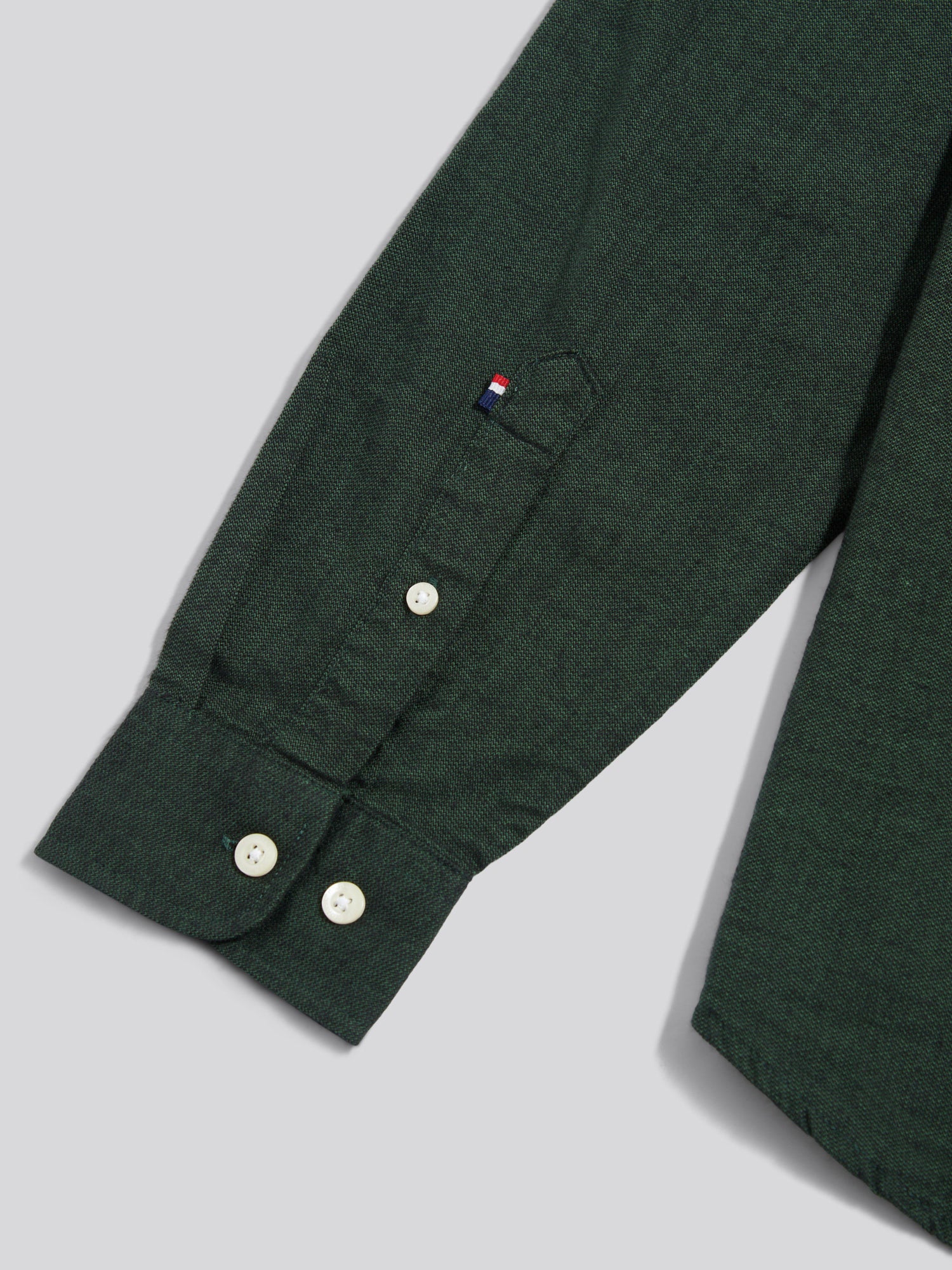 Mens Brushed Dobby Shirt in Pineneedle - Image 9