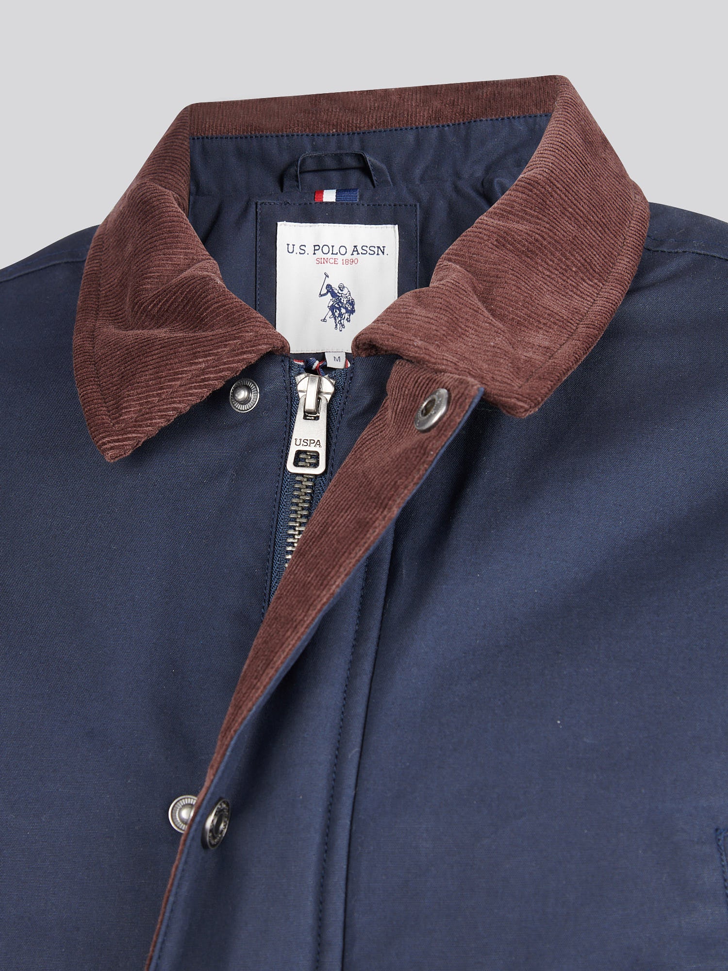 Mens Canvas Country Collared Jacket in Dark Sapphire Navy - Image 10