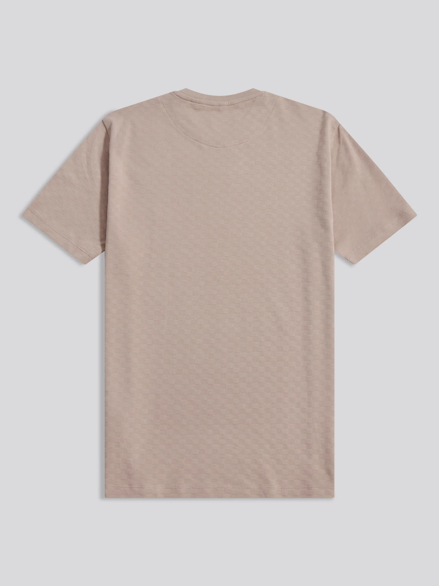 Mens Check Texture T-Shirt in Atmosphere - Image 6