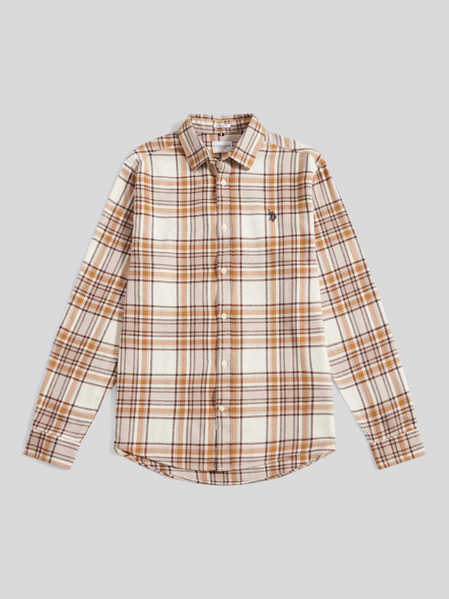 Mens Checked  Shirt in Atmosphere - Image 7