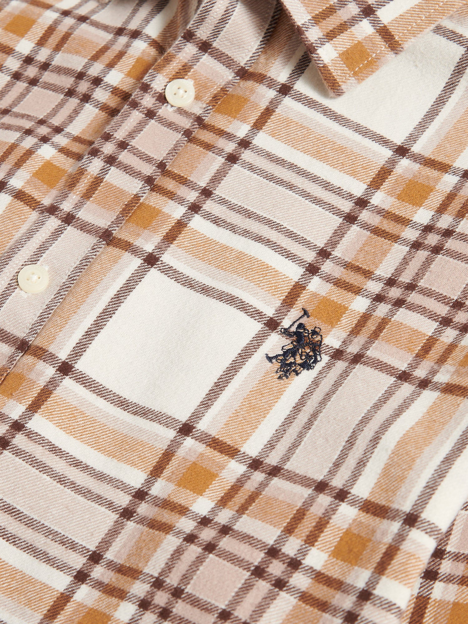 Mens Checked  Shirt in Atmosphere - Image 9