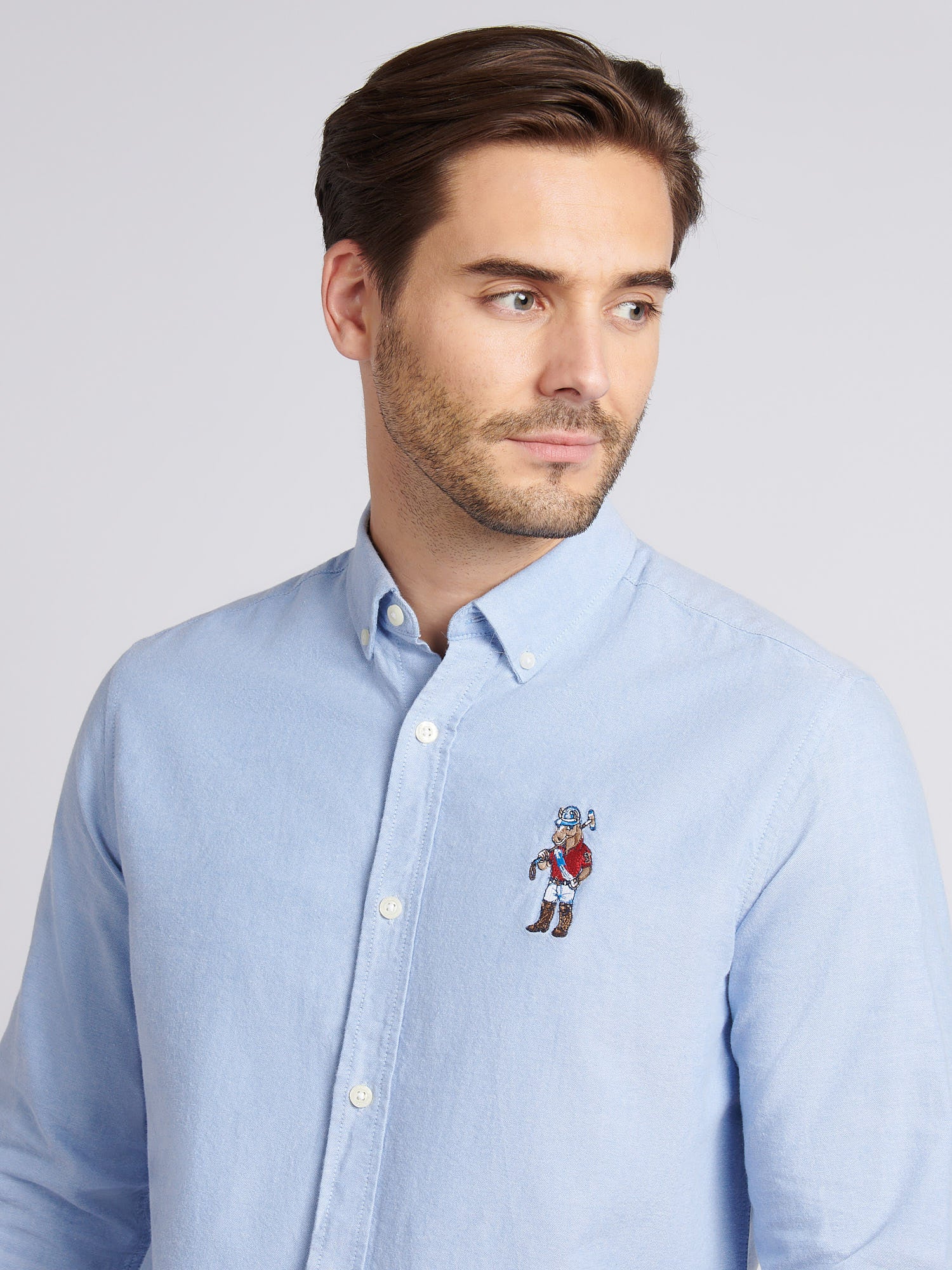 Mens Chuck Oxford Shirt Blue Yonder - Image 2