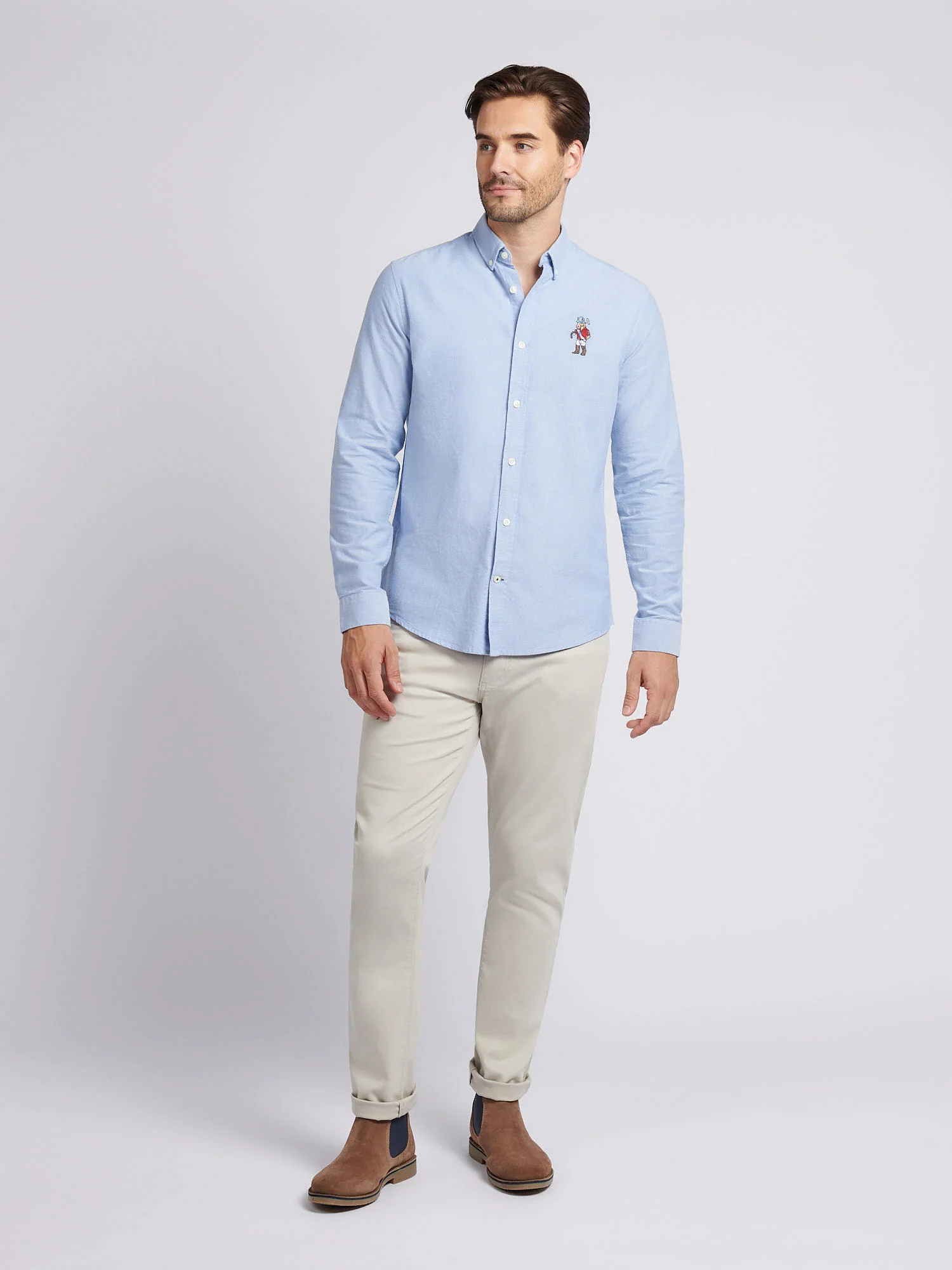 Mens Chuck Oxford Shirt Blue Yonder - Image 3
