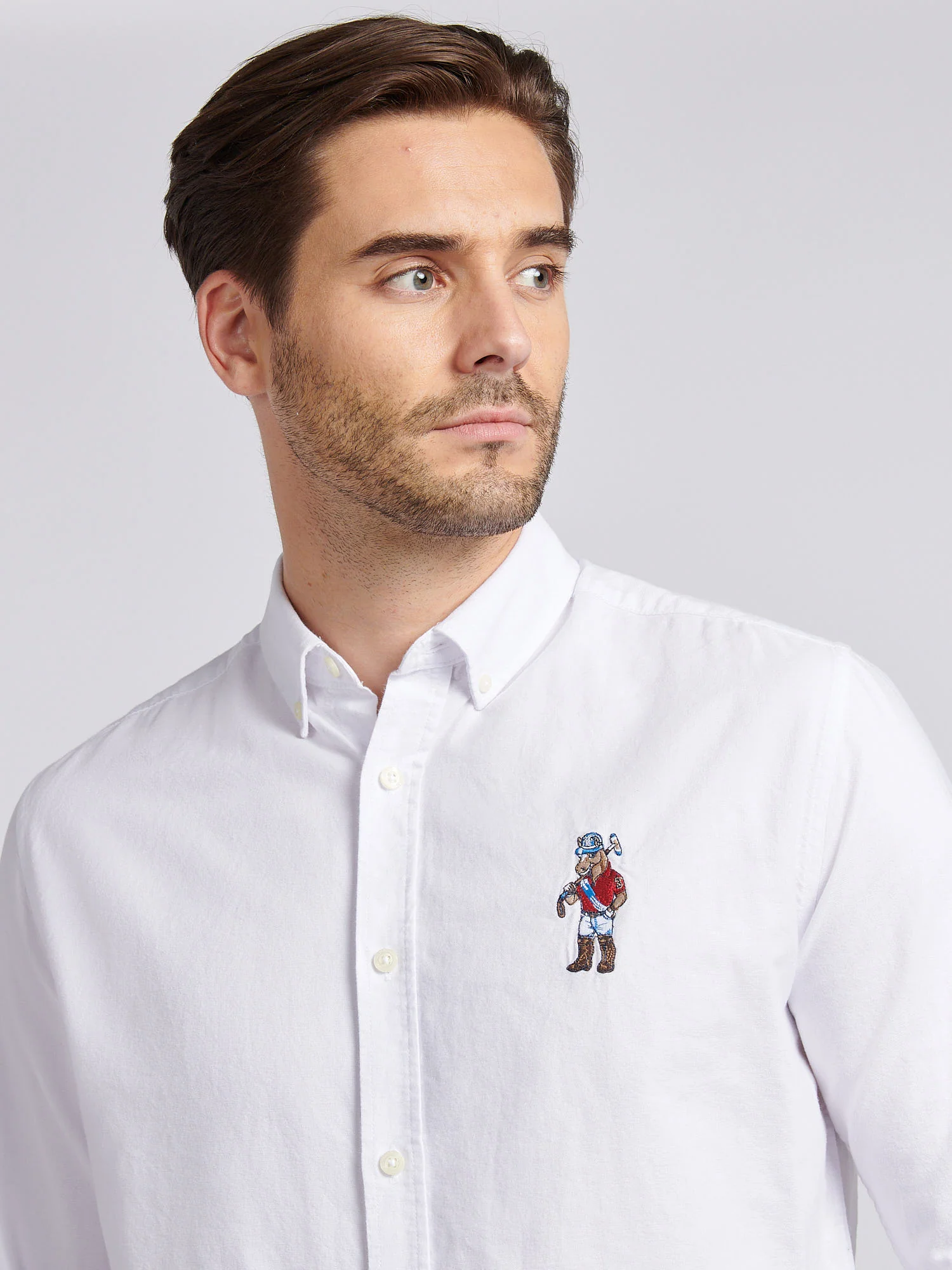 Mens Chuck Oxford Shirt Bright White - Image 2