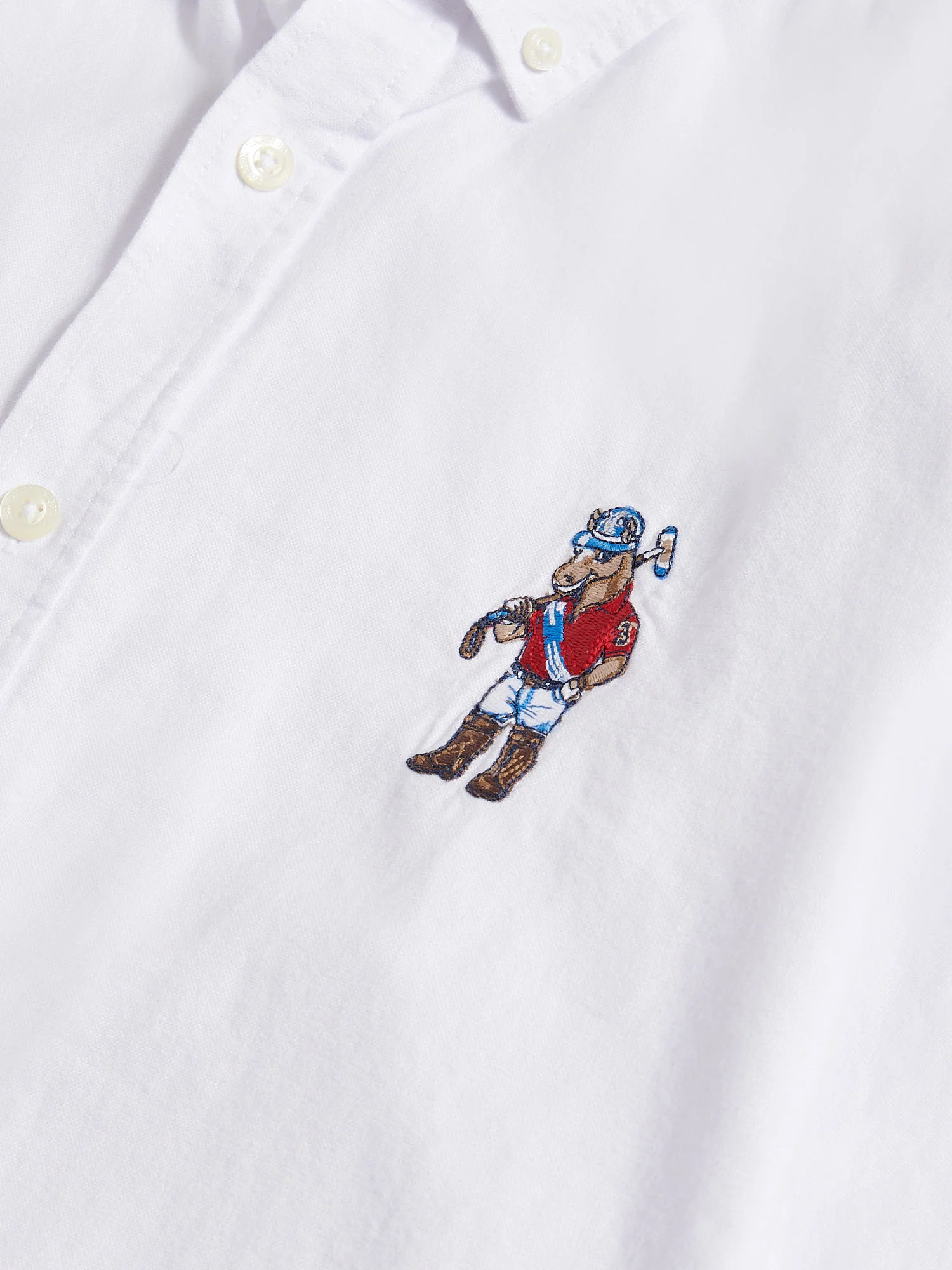 Mens Chuck Oxford Shirt Bright White - Image 8