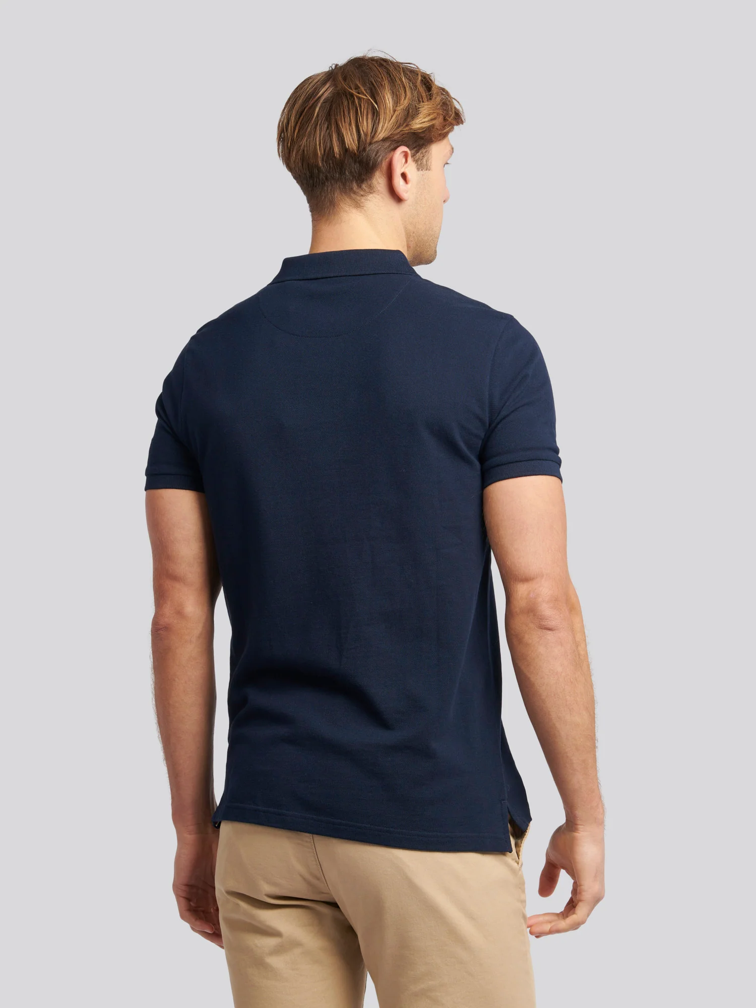 Mens Chuck Polo Shirt Dark Sapphire Navy - Image 4