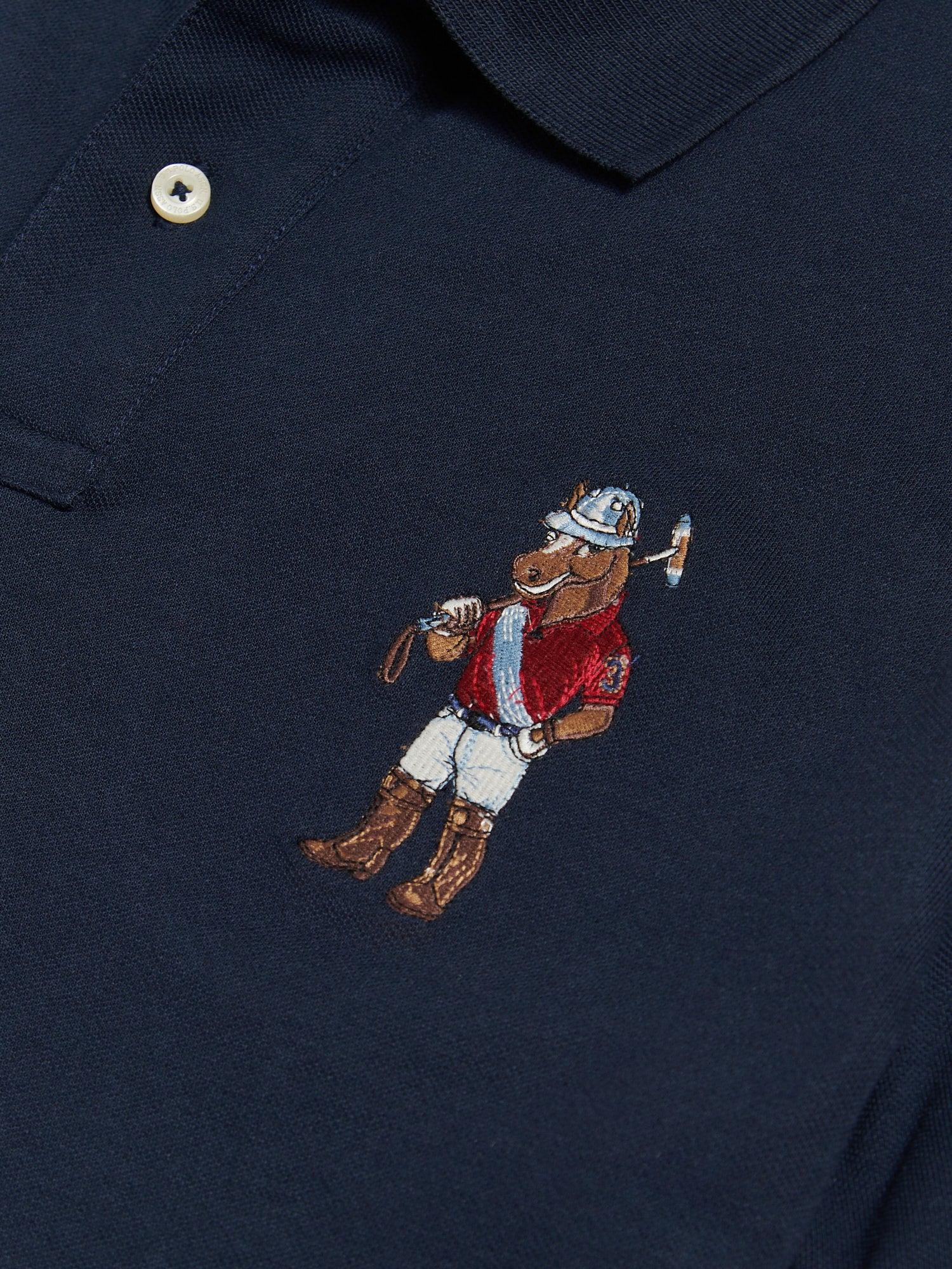 Mens Chuck Polo Shirt Dark Sapphire Navy - Image 8