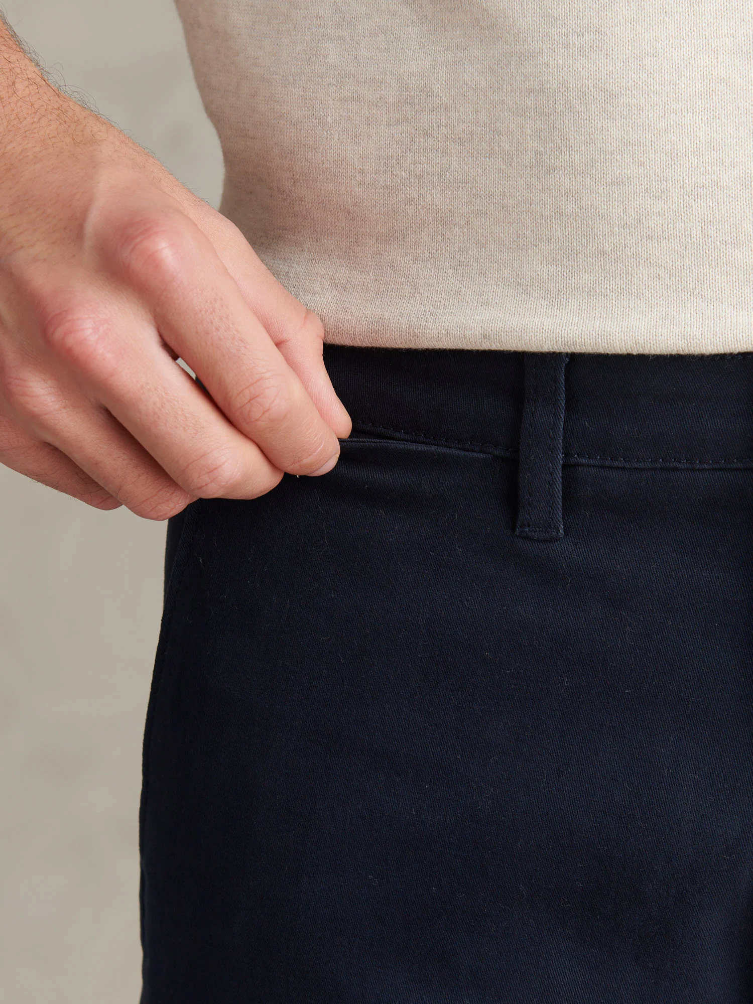 Mens Classic Chinos Dark Sapphire Navy / Haute Red DHM - Image 6
