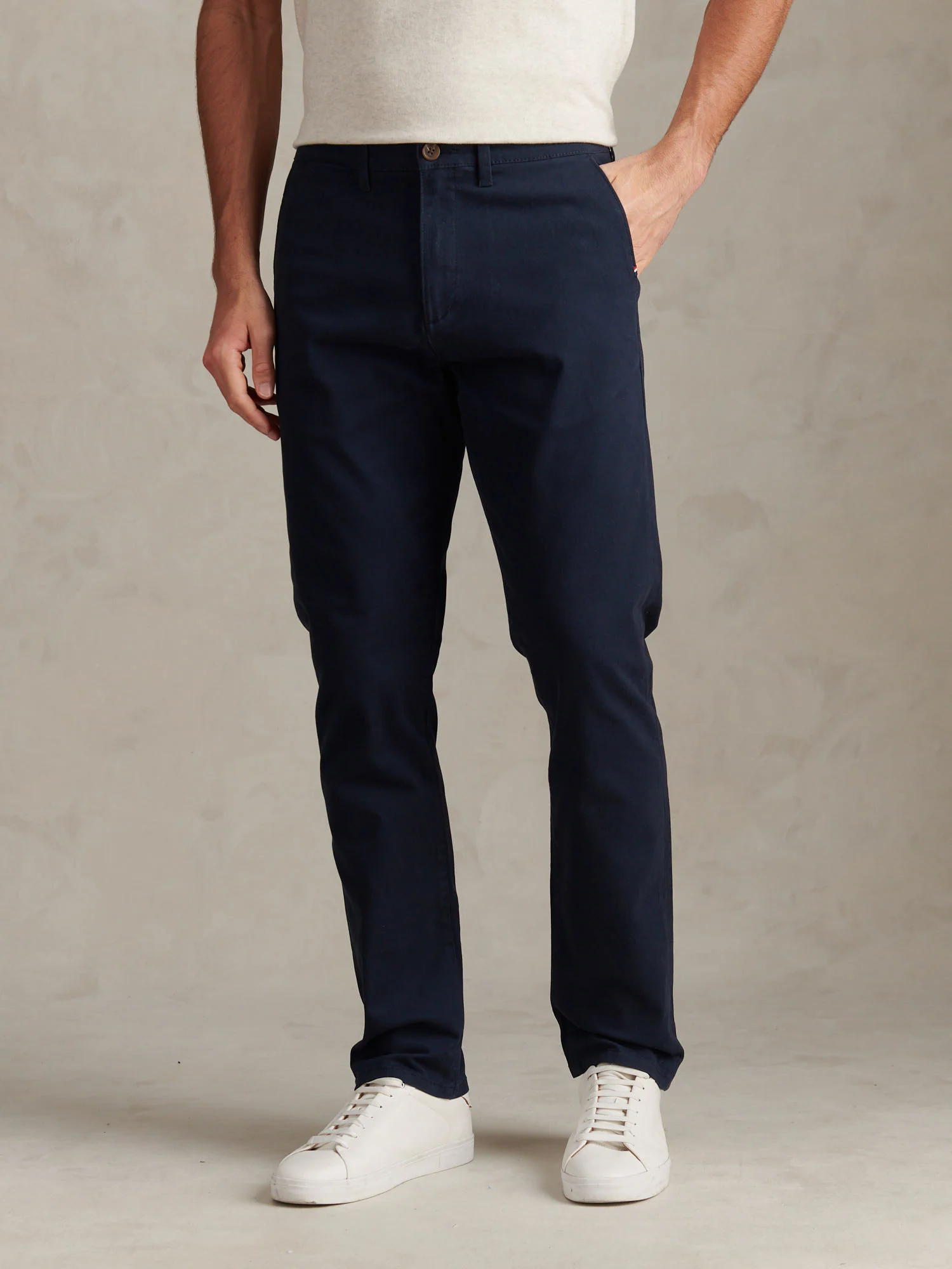Mens Classic Chinos Dark Sapphire Navy / Haute Red DHM - Image 7