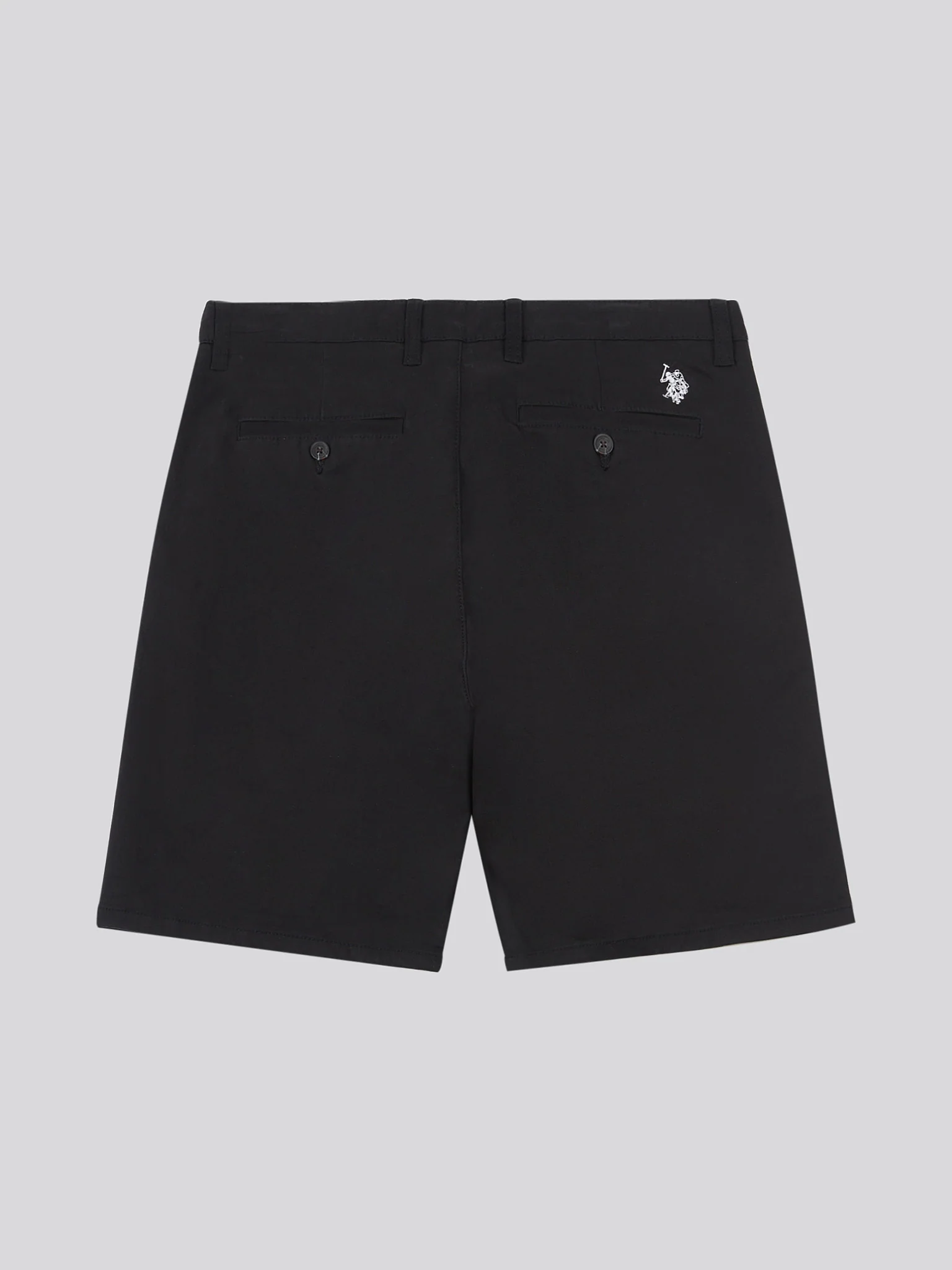 Mens Classic Chinos Shorts Black Bright White DHM - Image 7