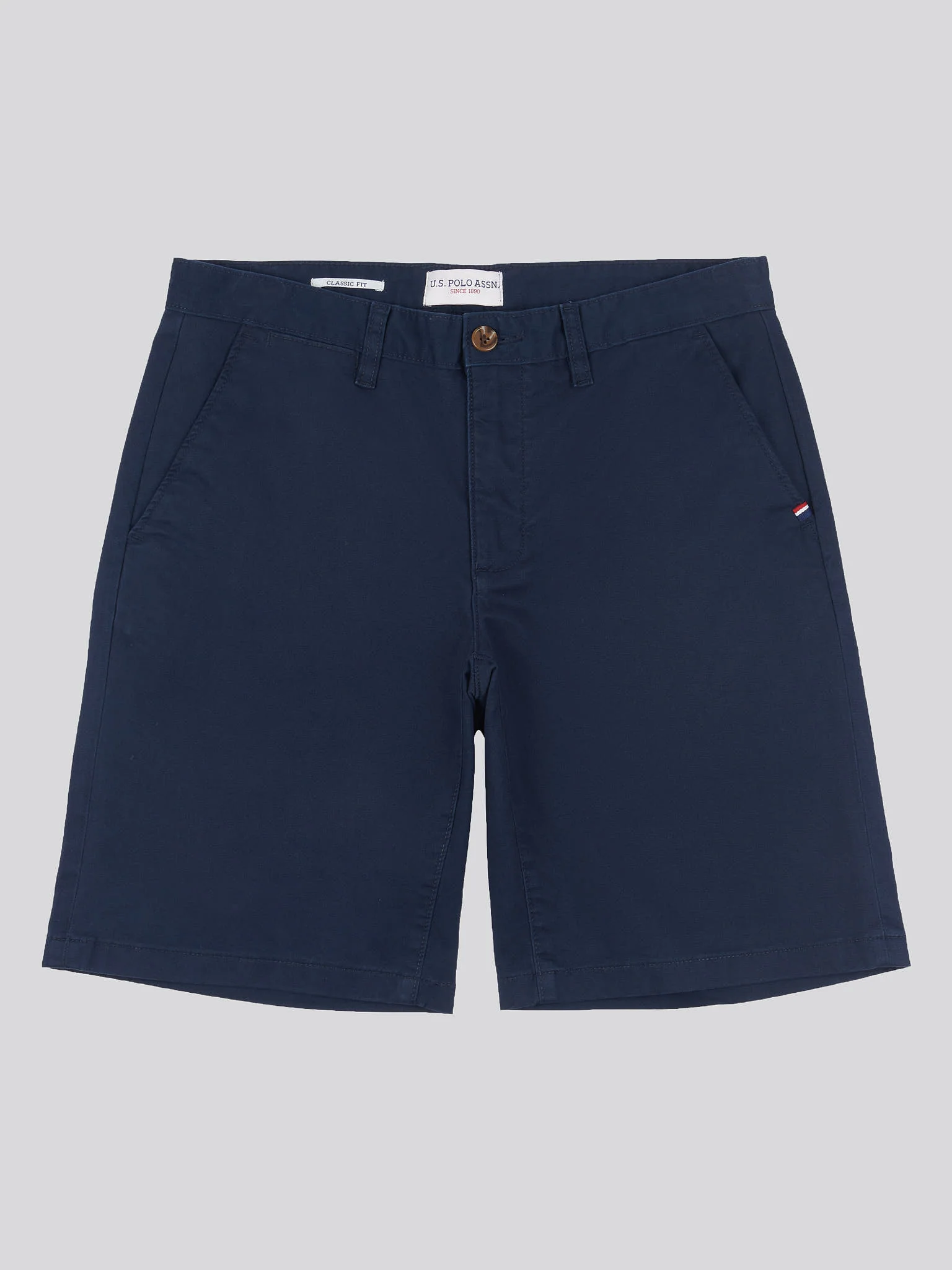 Mens Classic Chinos Shorts Dark Sapphire Navy / Haute Red DHM - Image 7