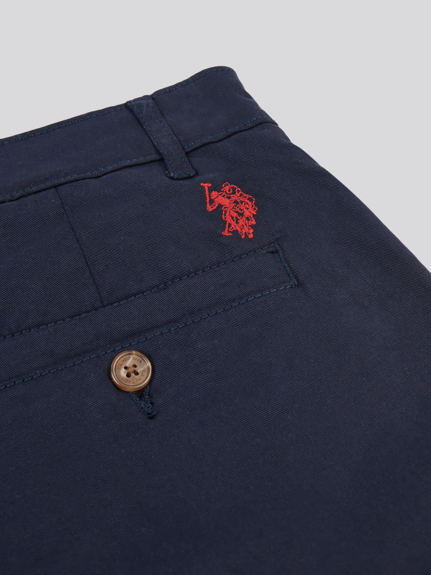 Mens Classic Chinos Shorts Dark Sapphire Navy / Haute Red DHM - Image 9