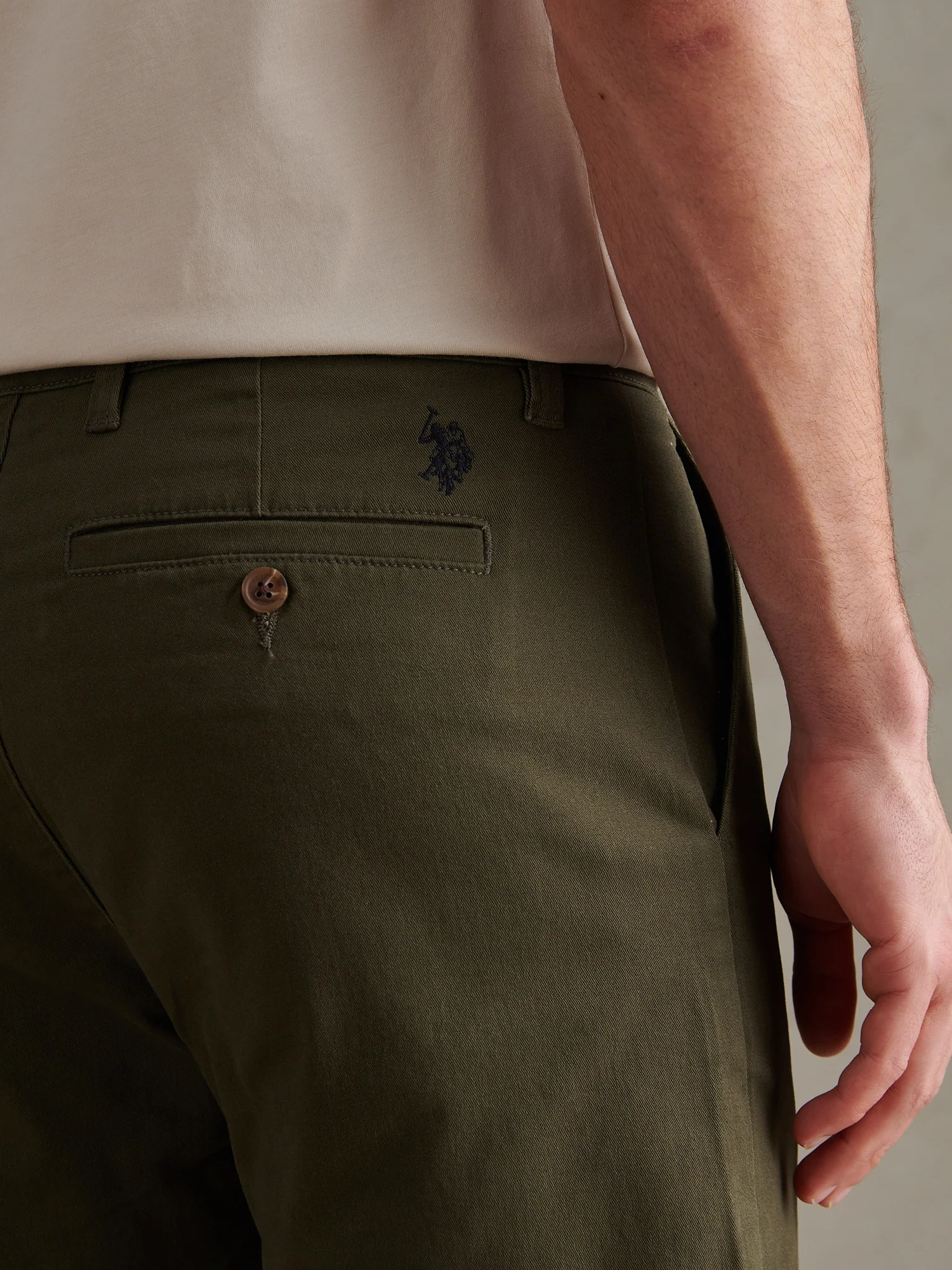 Mens Classic Chinos Shorts Forest Night - Image 2