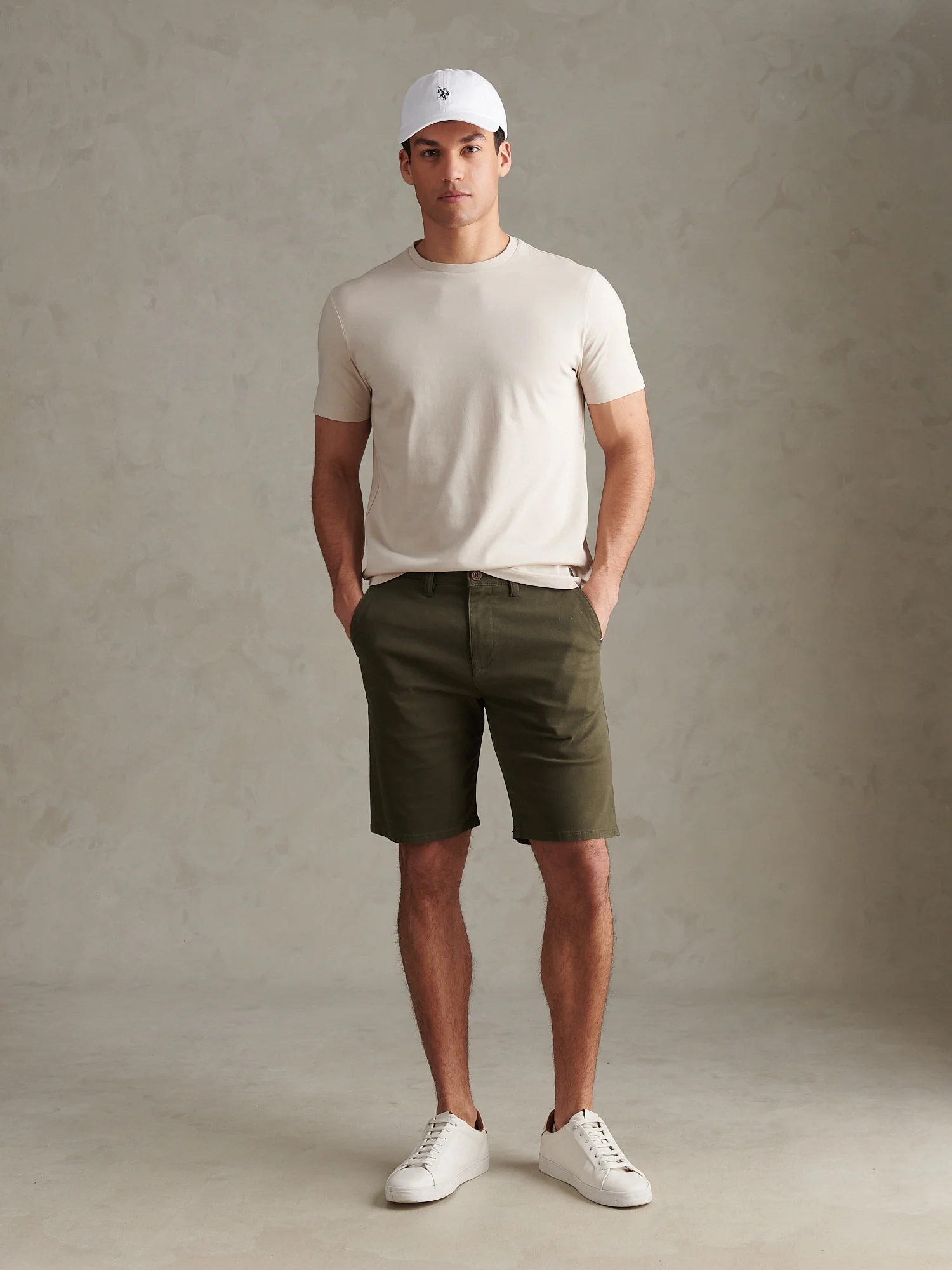 Mens Classic Chinos Shorts Forest Night - Image 3