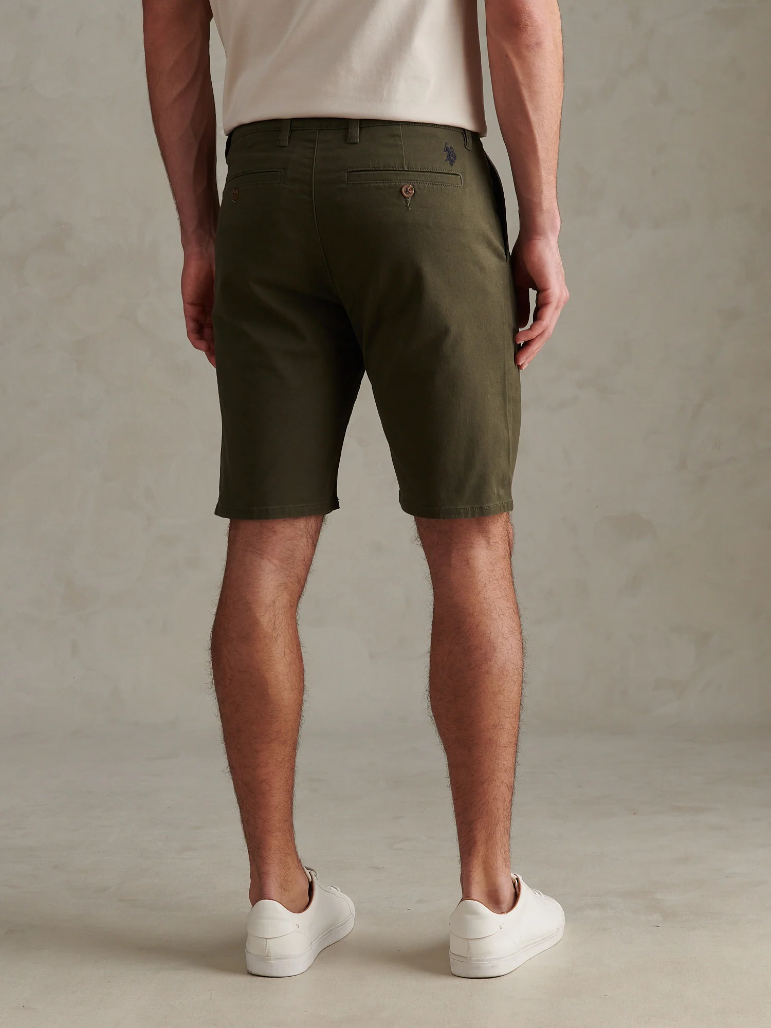 Mens Classic Chinos Shorts Forest Night - Image 4