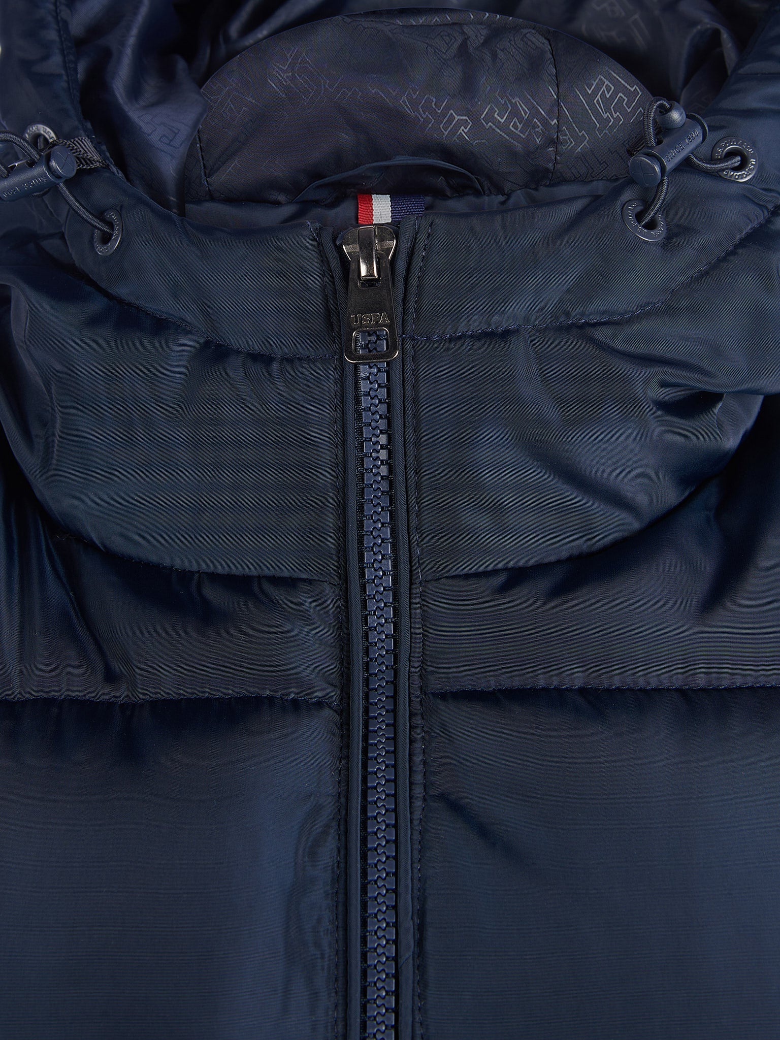Mens Classic Longlined Puffer Jacket in Dark Sapphire Navy - Image 11
