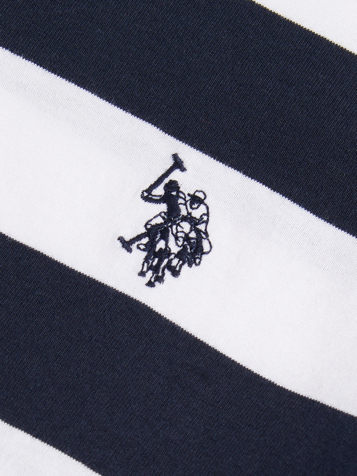 Mens Classic Stripe T-Shirt Dark Sapphire Navy - Image 7