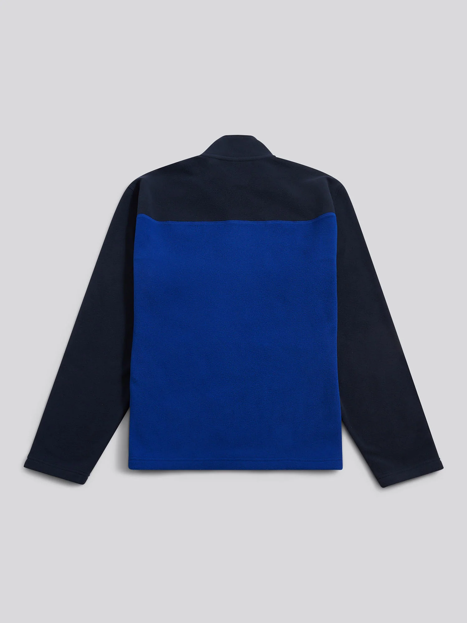 Mens Colour Block Micro Fleece Funnel in Dark Sapphire Navy - Image 6