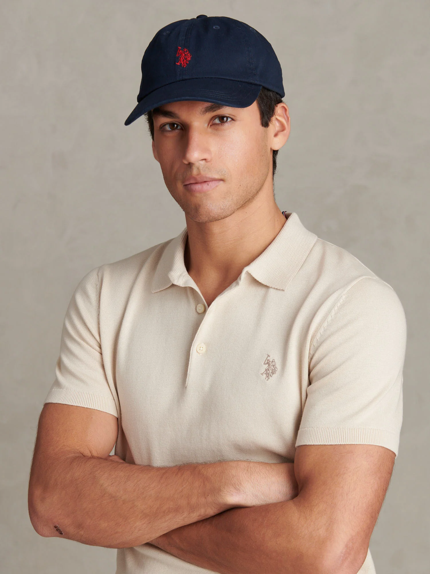 Mens Combed Cotton Polo Shirt Beige - Image 2