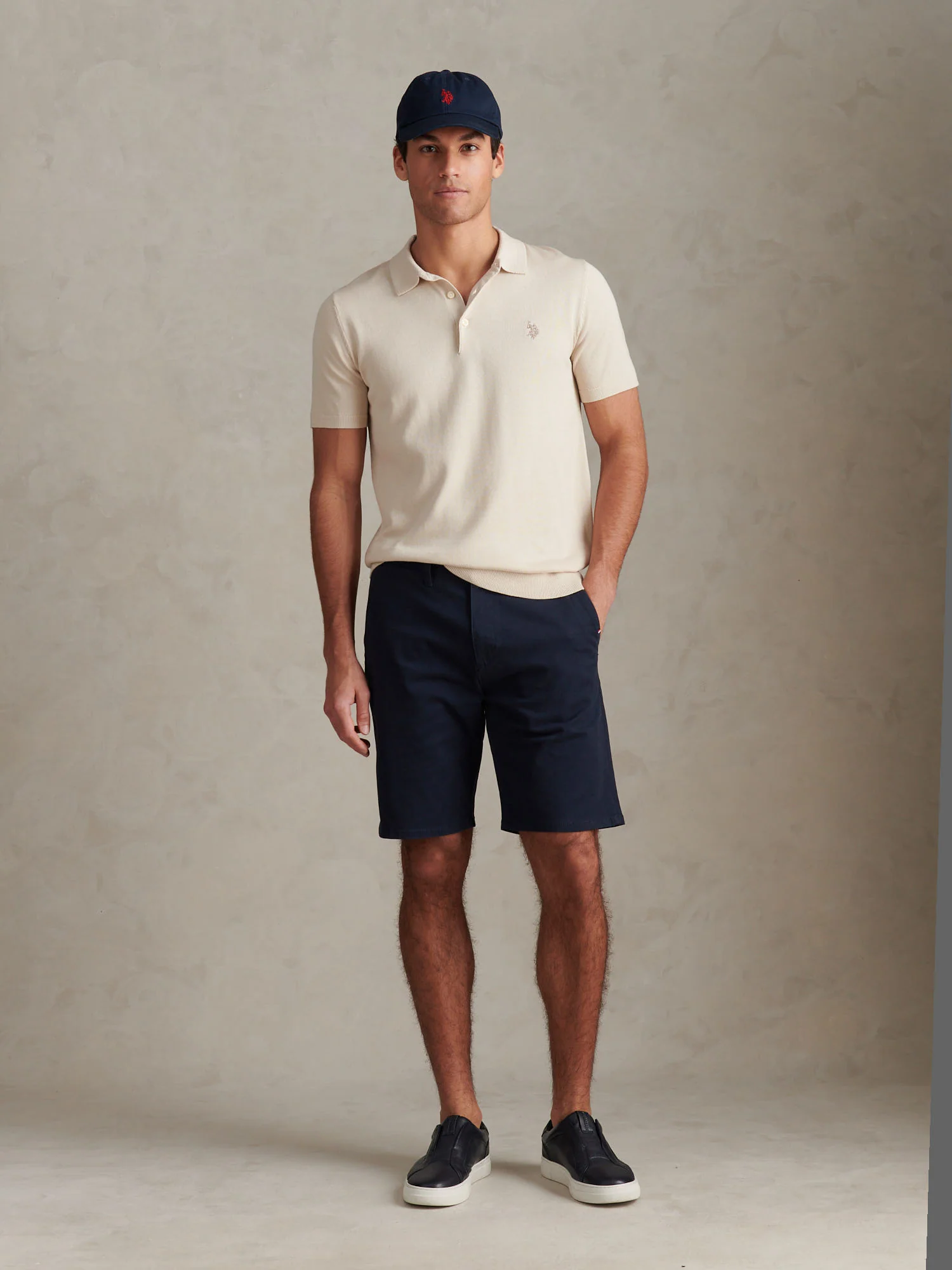 Mens Combed Cotton Polo Shirt Beige - Image 3