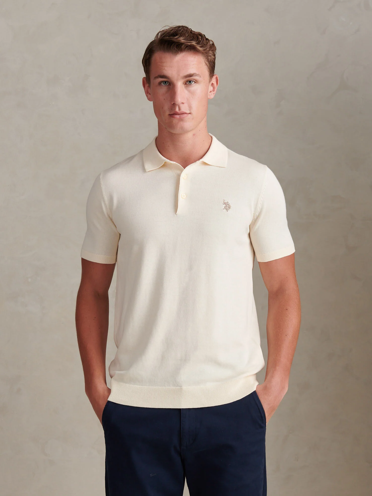 Mens Combed Cotton Polo Shirt Whisper White