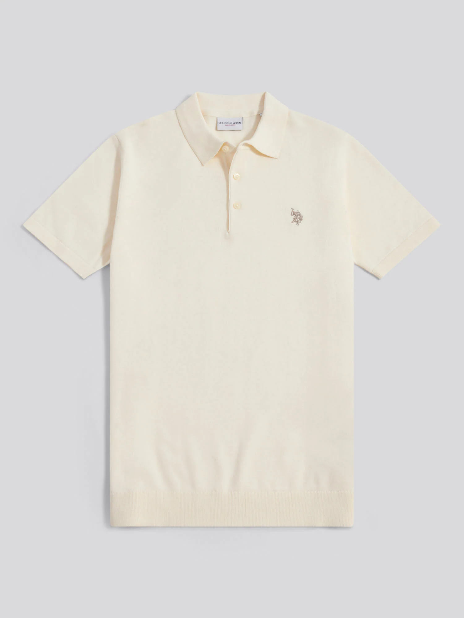 Mens Combed Cotton Polo Shirt Whisper White - Image 5