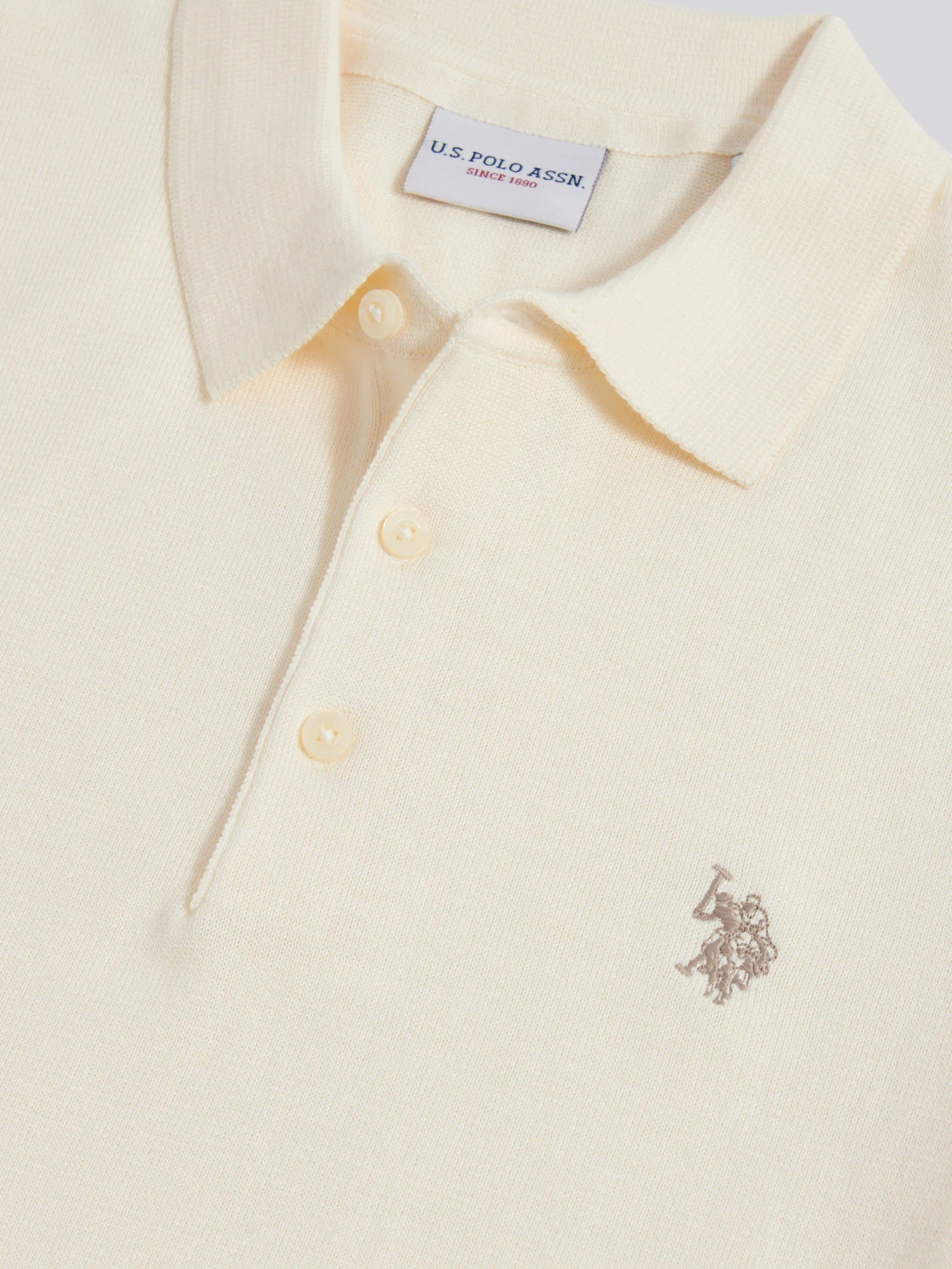 Mens Combed Cotton Polo Shirt Whisper White - Image 7