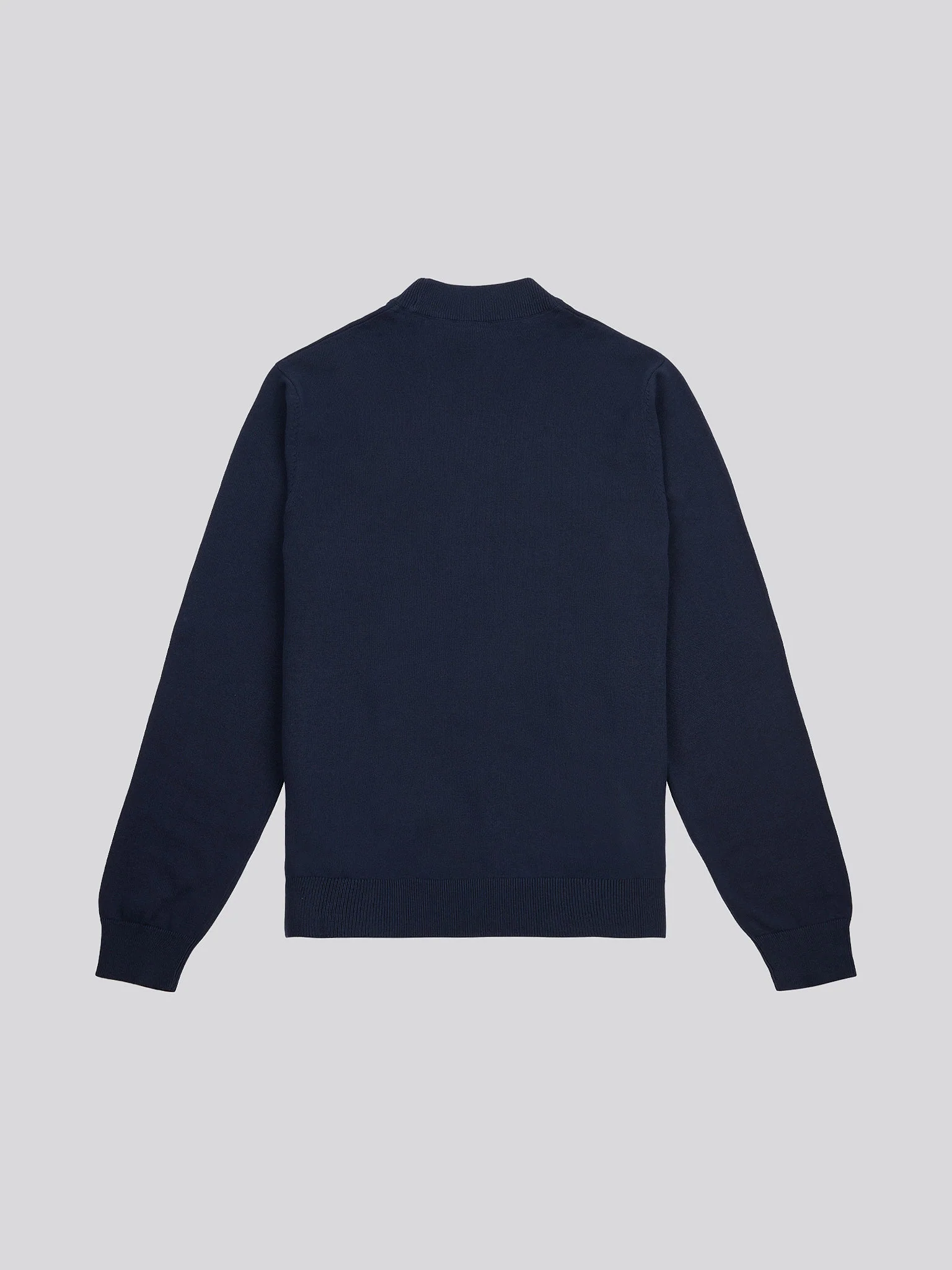 Mens Combed Cotton Turtle Neck in Dark Sapphire Navy / Moonlight Blue DHM - Image 6