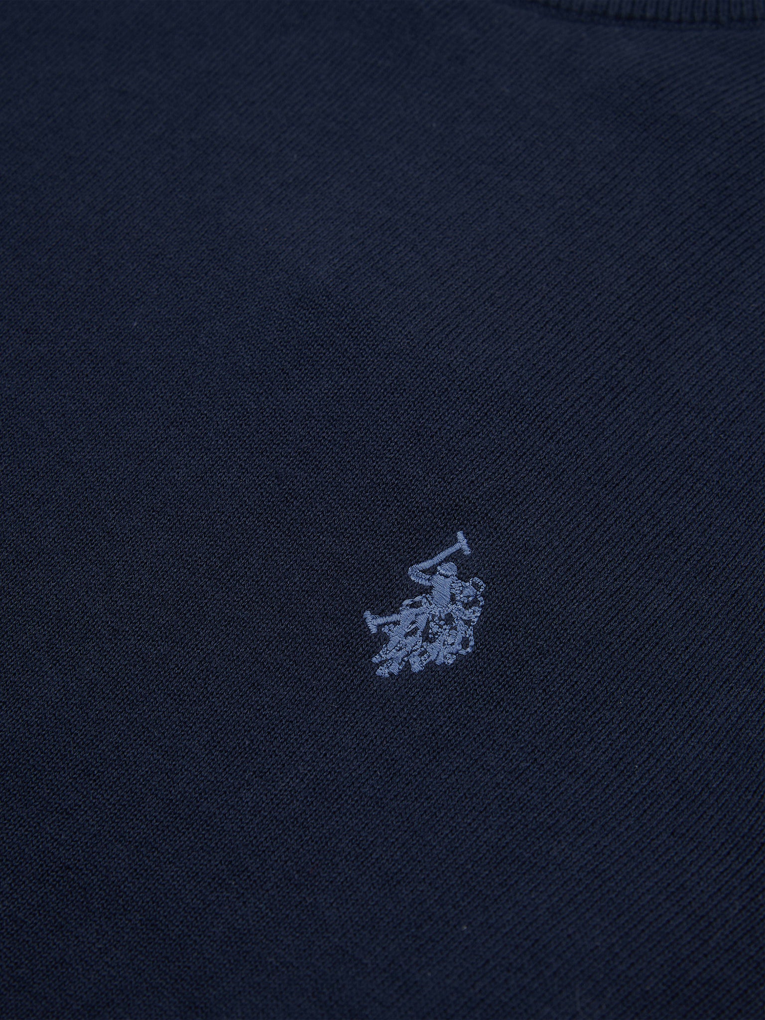 Mens Combed Cotton Turtle Neck in Dark Sapphire Navy / Moonlight Blue DHM - Image 7