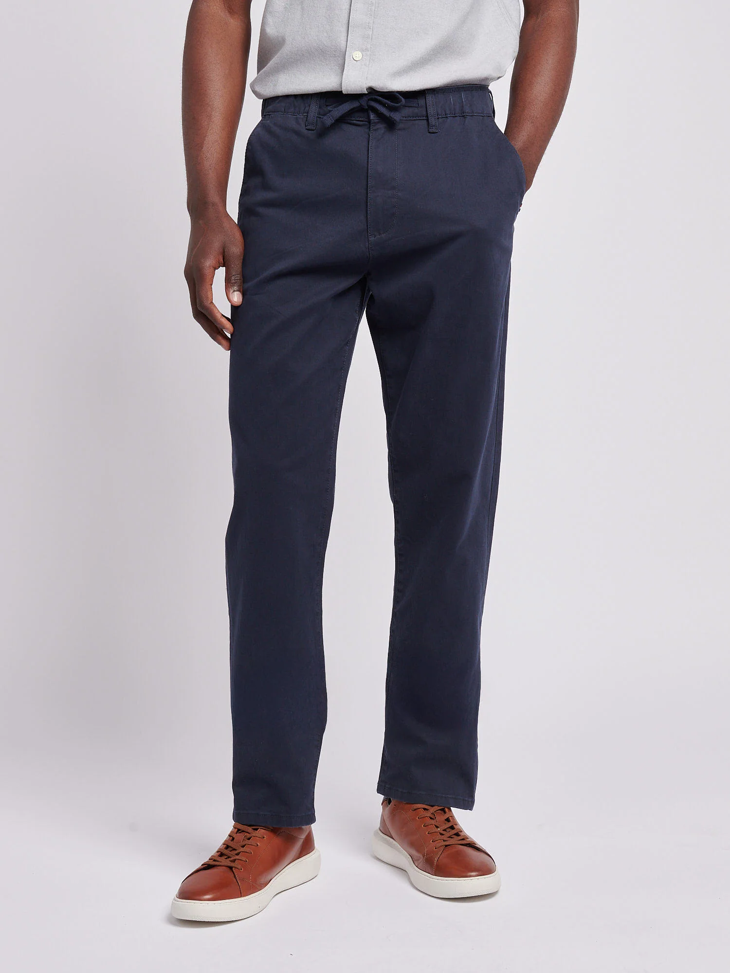 Mens Comfort Waist Classic Chino Dark Sapphire Navy / Moonlight Blue DHM