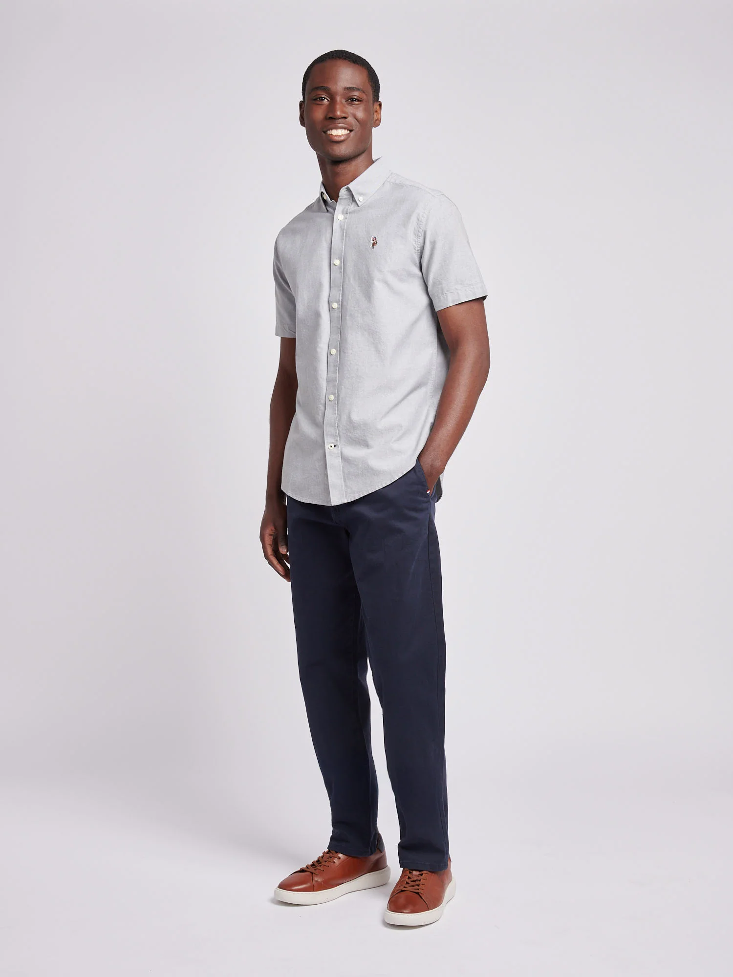 Mens Comfort Waist Classic Chino Dark Sapphire Navy / Moonlight Blue DHM - Image 3