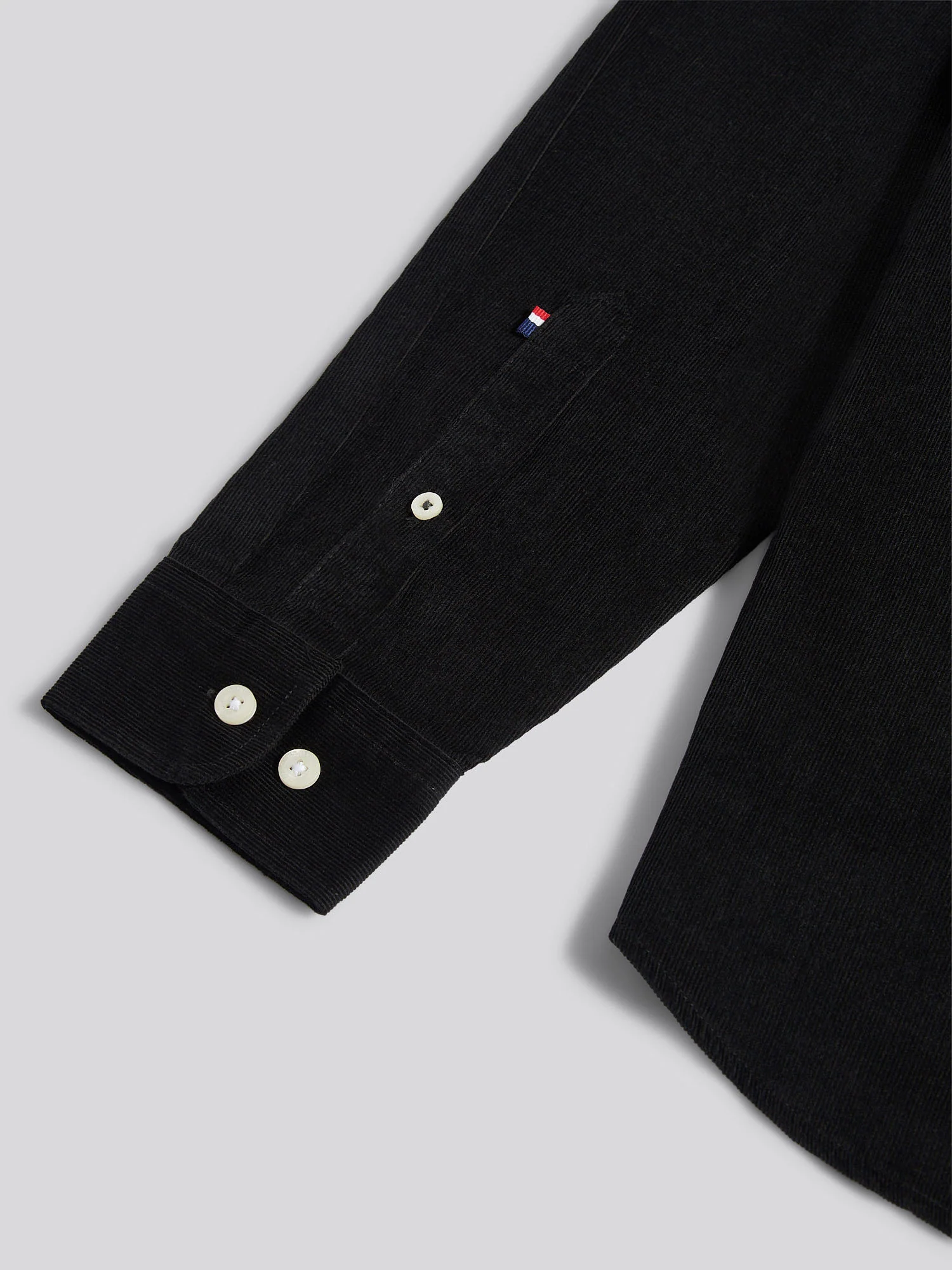 Mens Cord Shirt in Black - Image 4