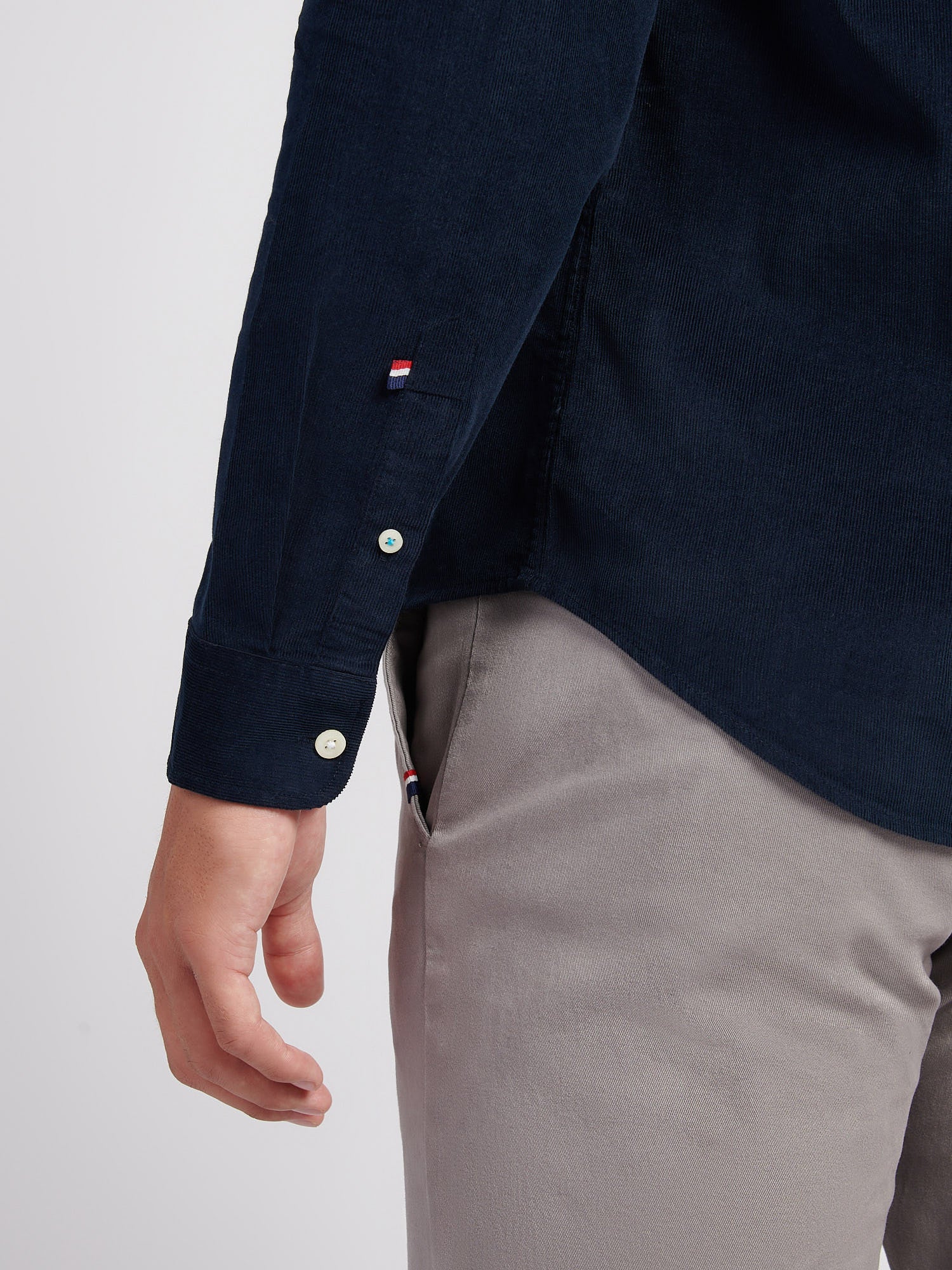 Mens Cord Shirt in Dark Sapphire Navy - Image 5