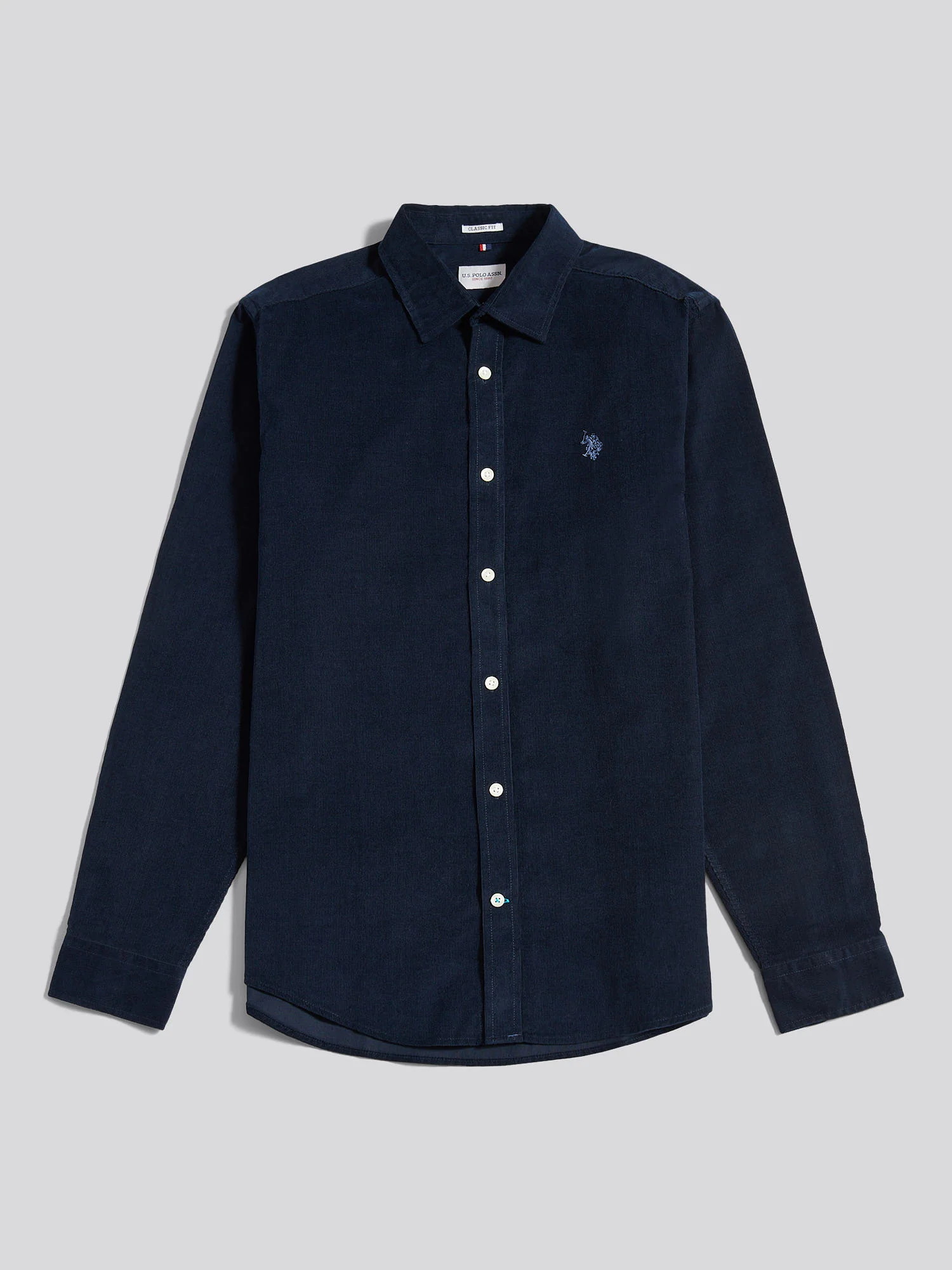 Mens Cord Shirt in Dark Sapphire Navy - Image 6