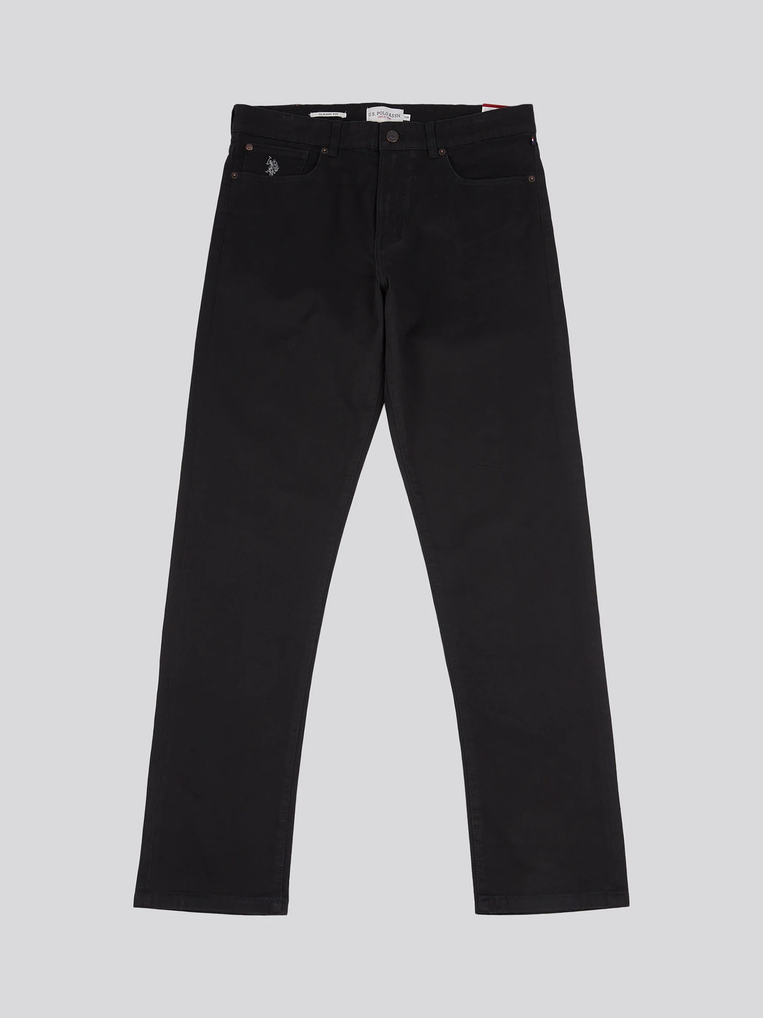 Mens Core 5 Pocket Trouser Black Bright White DHM - Image 6