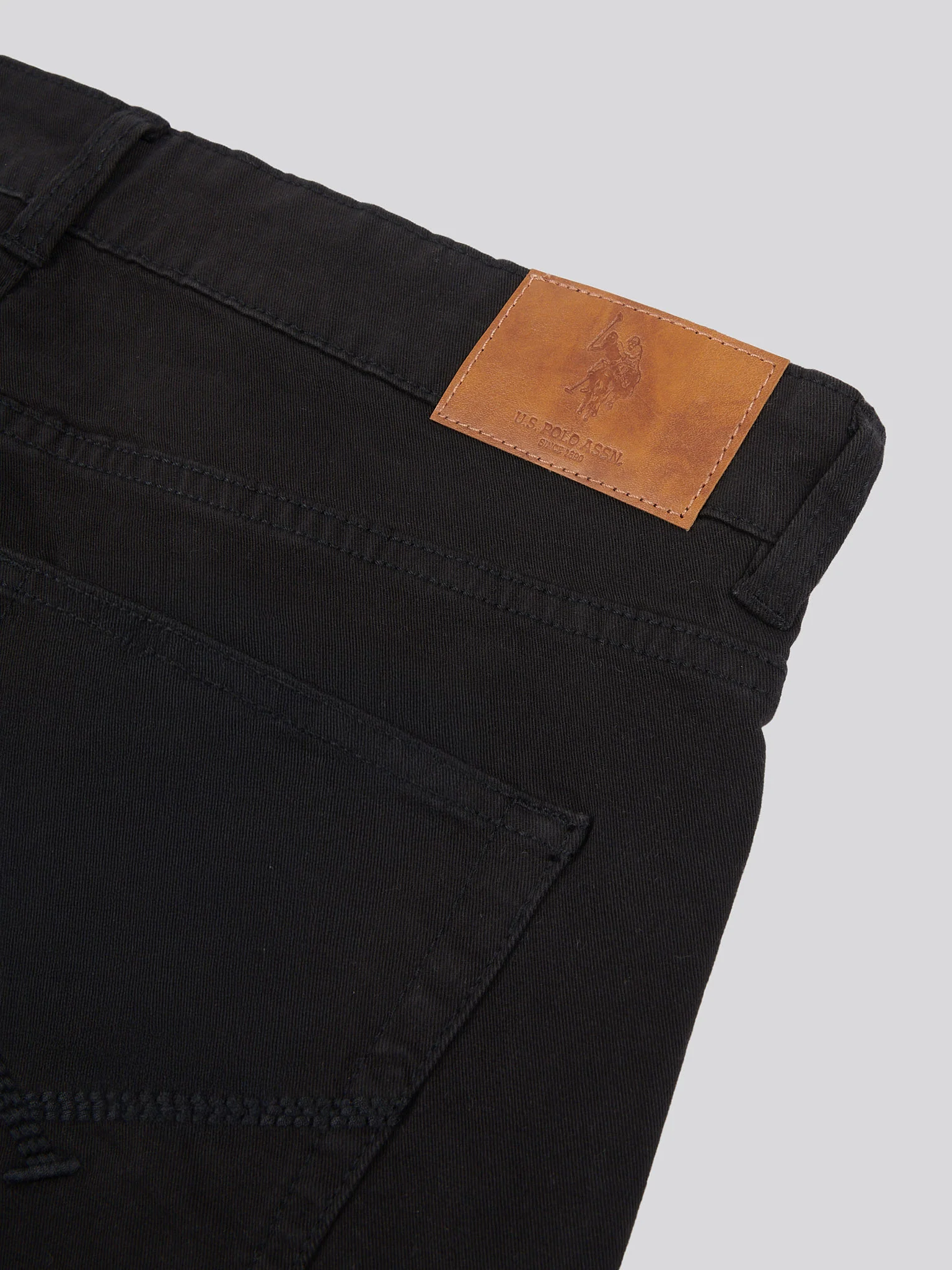 Mens Core 5 Pocket Trouser Black Bright White DHM - Image 9