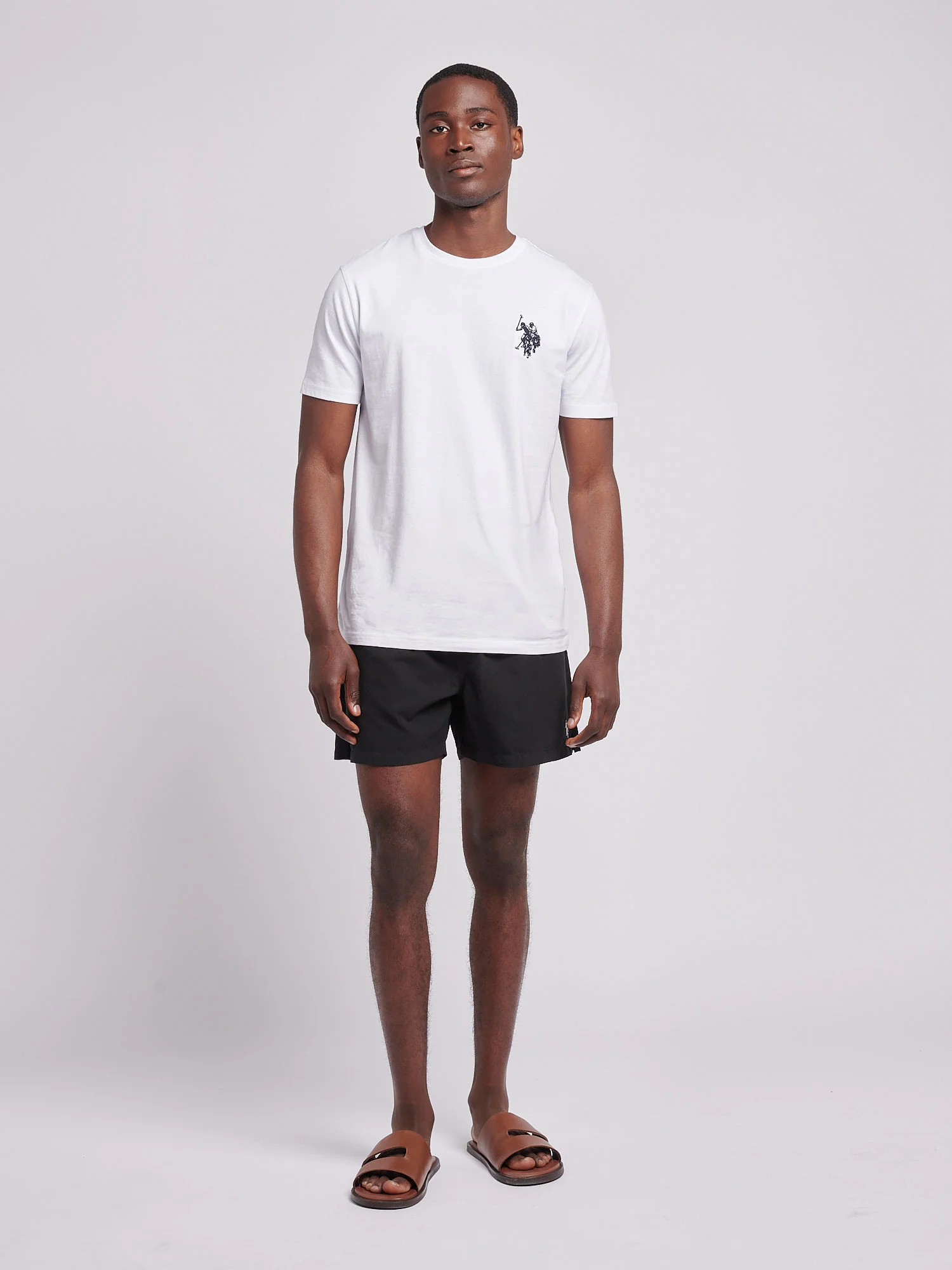 Mens Core Swim Short Black Bright White DHM - Image 3