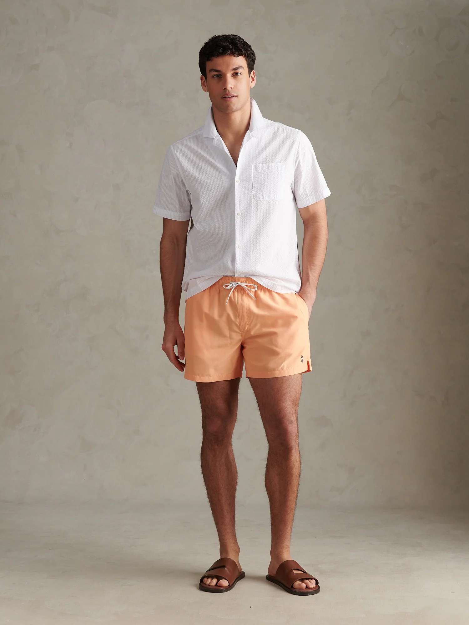 Mens Core Swim Short Mock Orange - Image 3