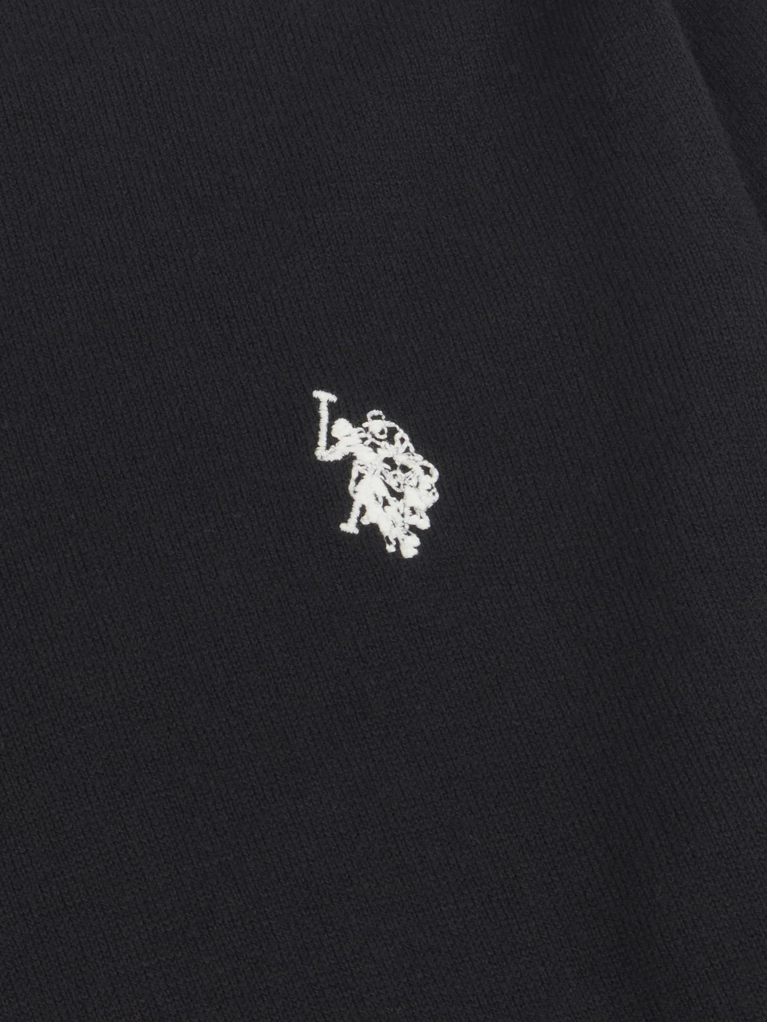 Mens Cotton Crewneck in Black Bright White DHM - Image 7
