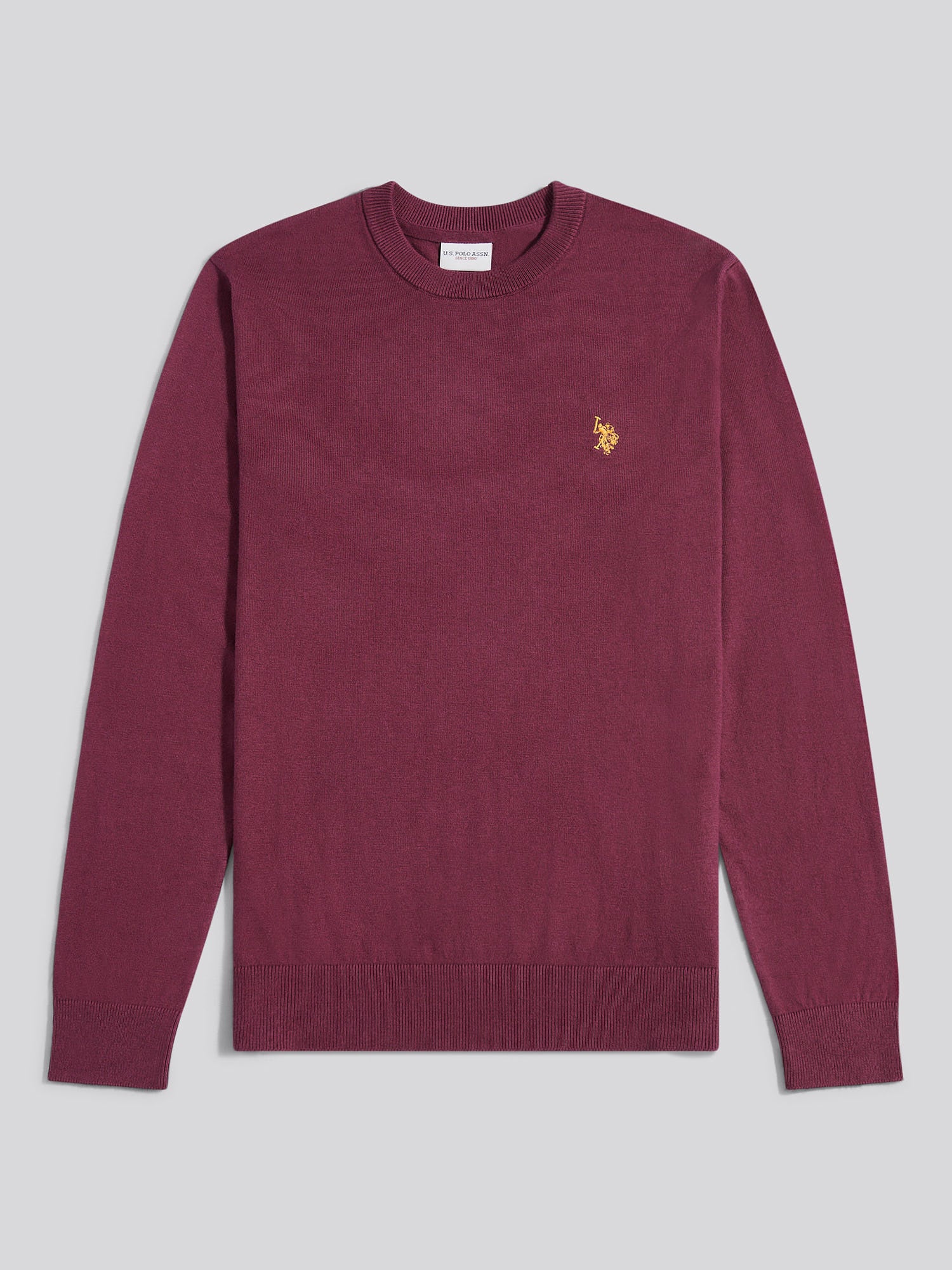 Mens Cotton Crewneck in Grape Wine - Image 5