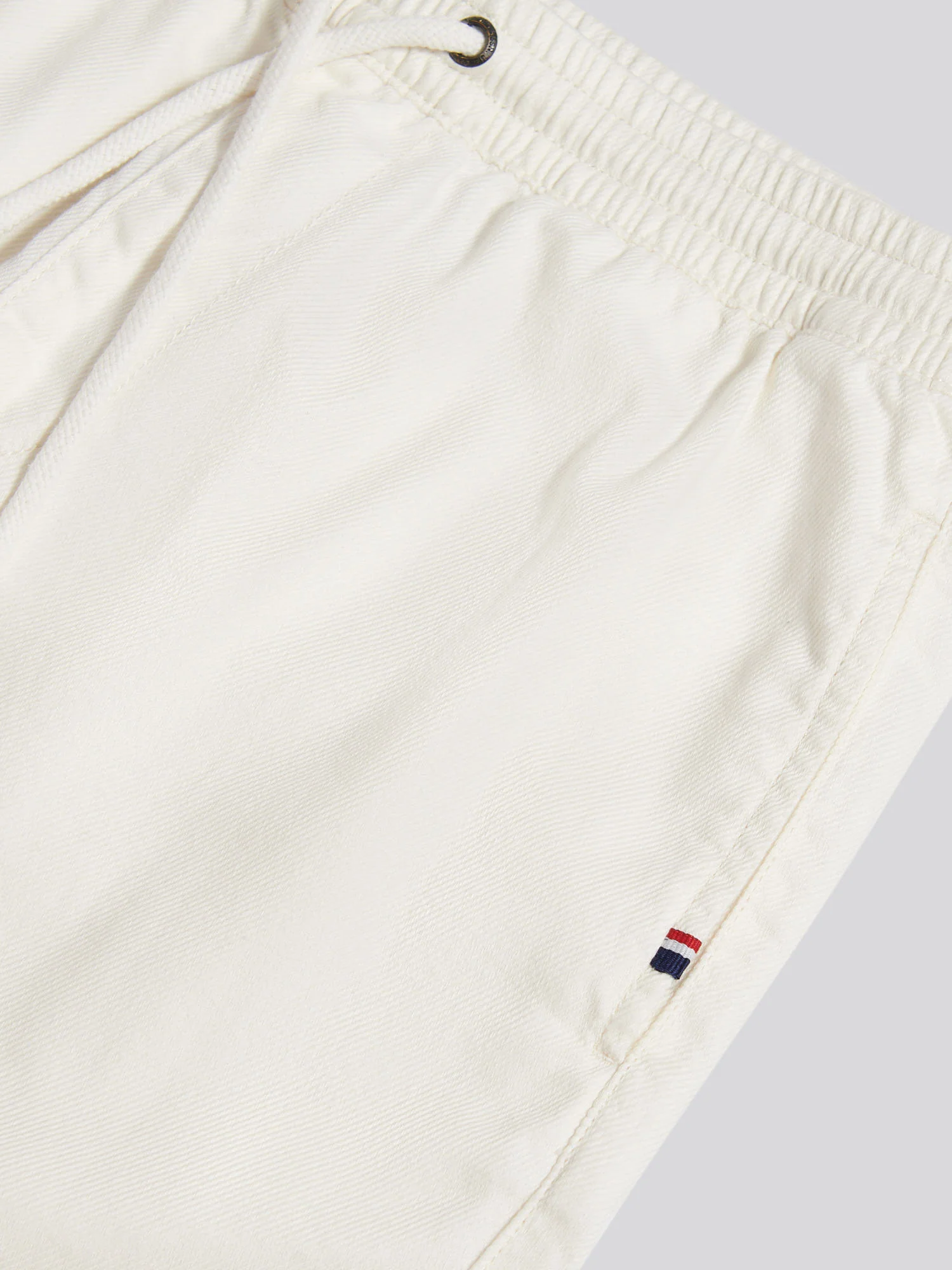 Mens Cotton Twill Drawstring Short in Whisper White - Image 9