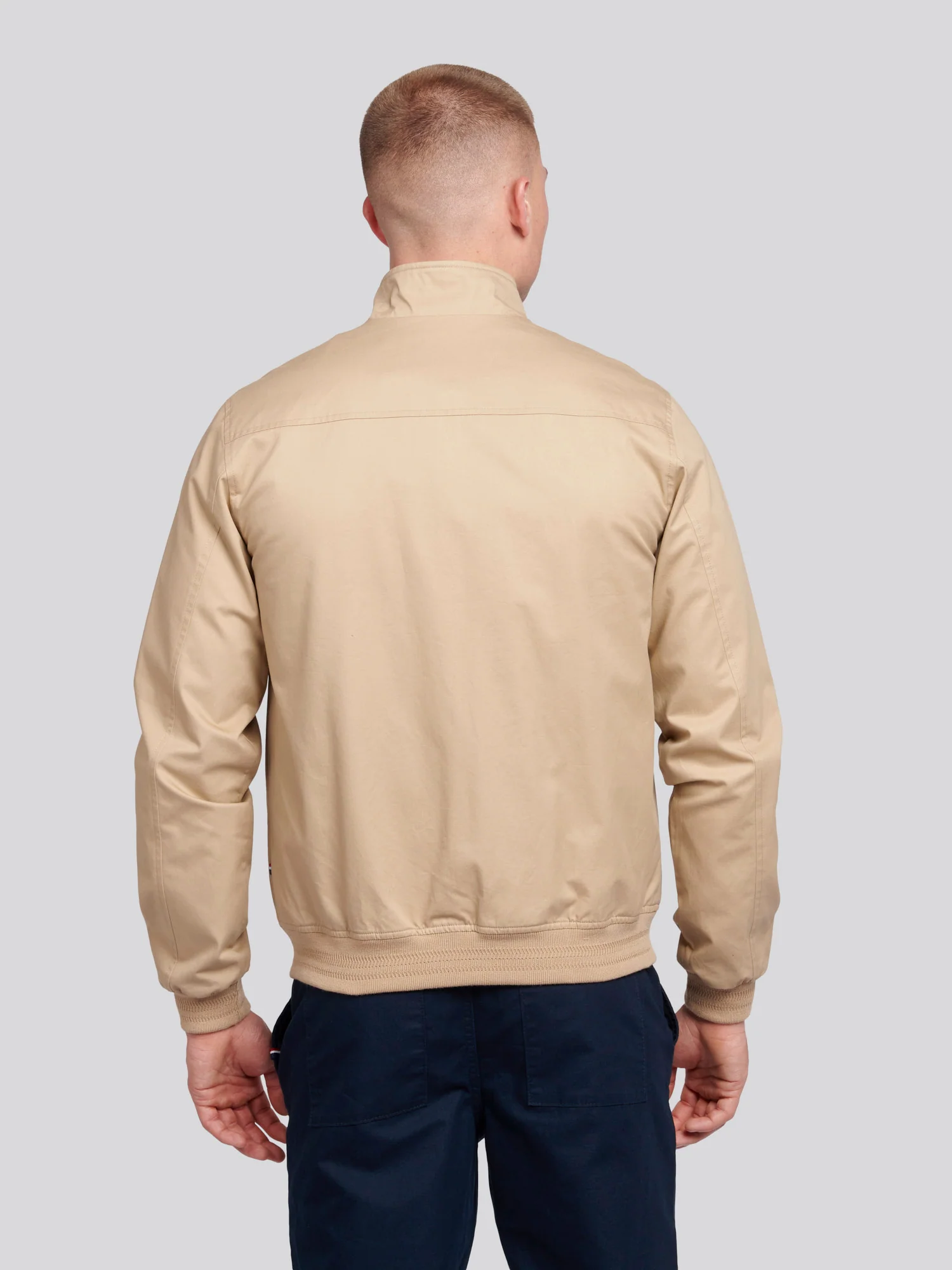Mens Cotton Twill Harrington Jacket Cornstalk - Image 4