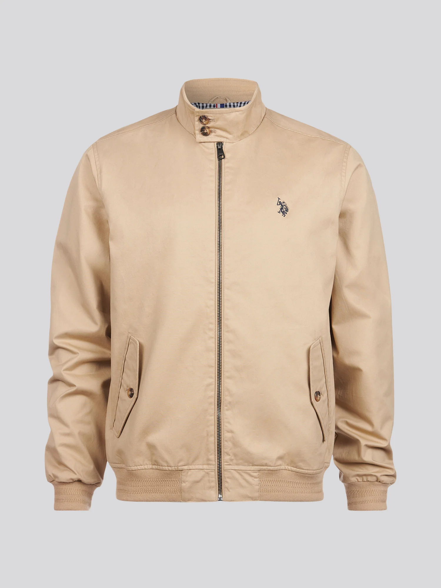 Mens Cotton Twill Harrington Jacket Cornstalk - Image 6