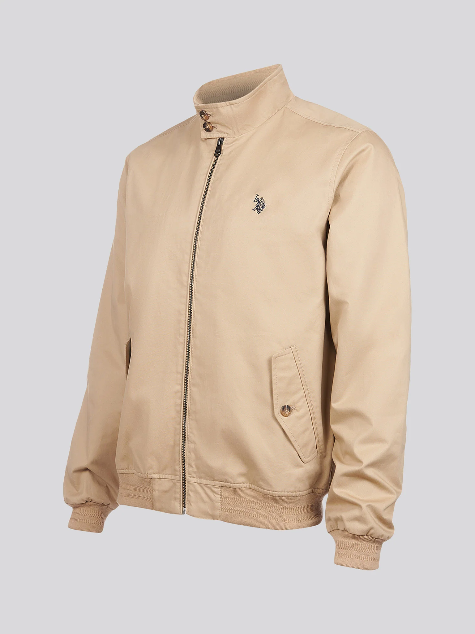 Mens Cotton Twill Harrington Jacket Cornstalk - Image 7