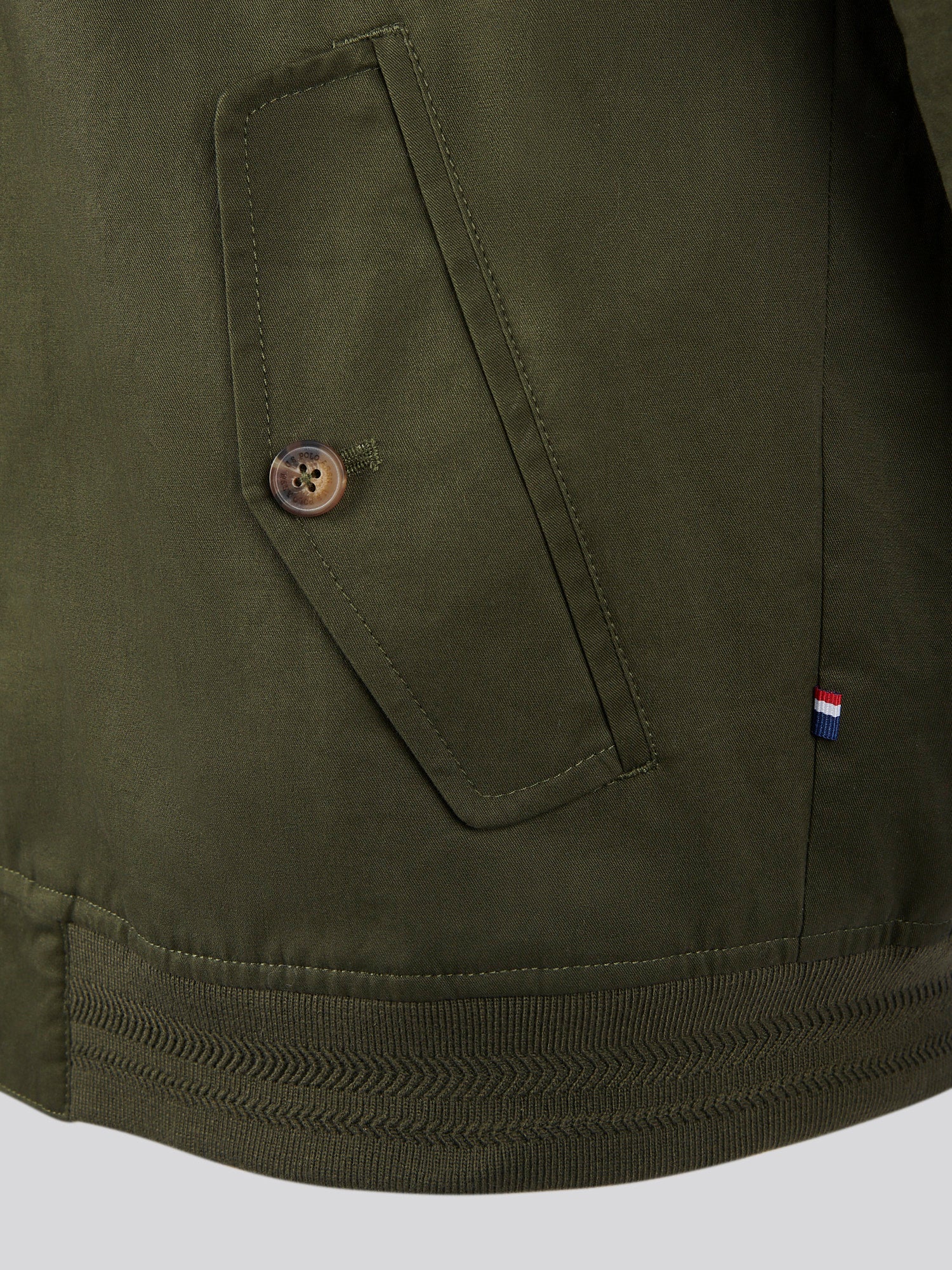 Mens Cotton Twill Harrington Jacket Forest Night - Image 5