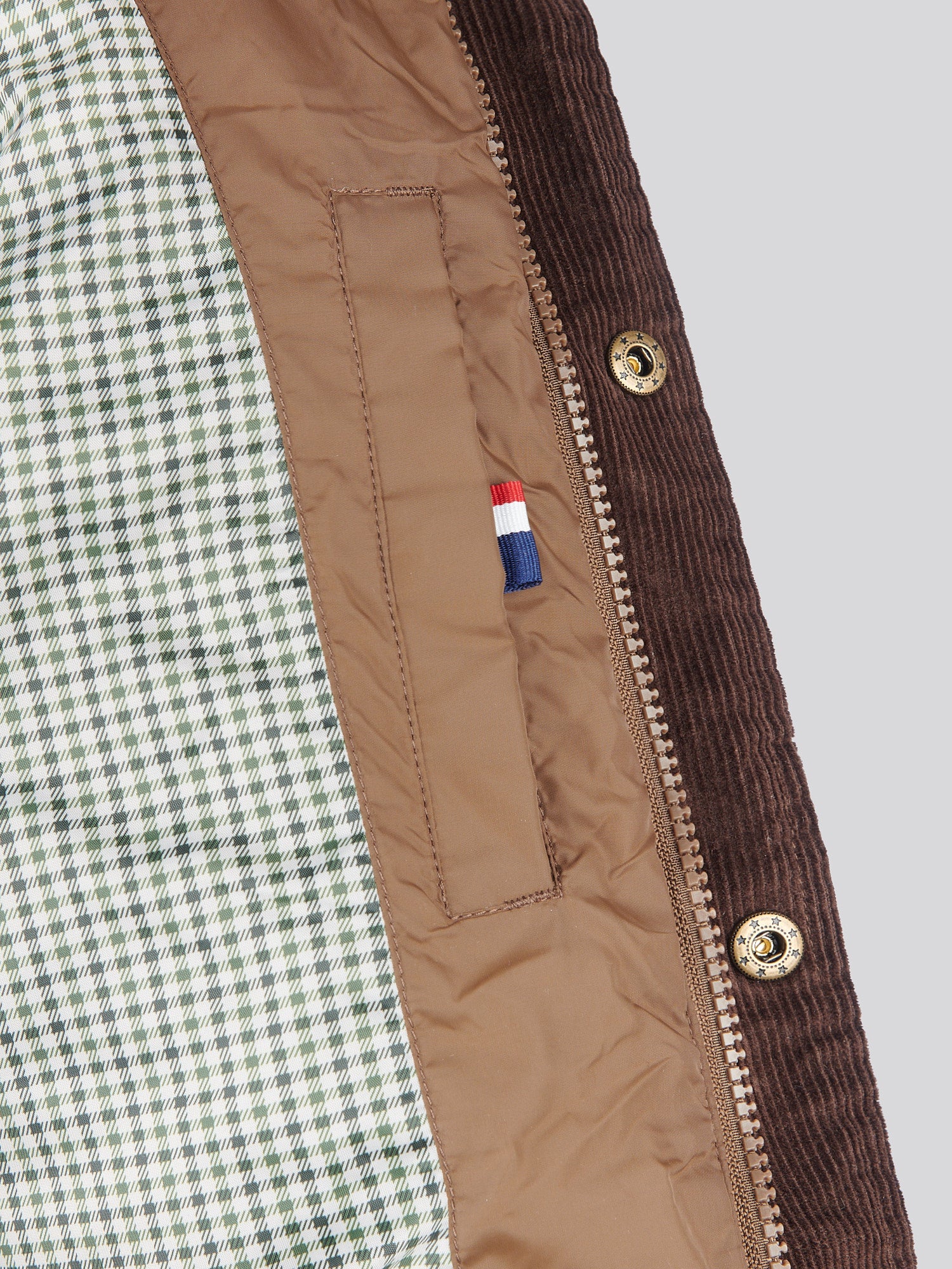 Mens Diamond Quilted Funnel Jacket in Cocoa - Image 11