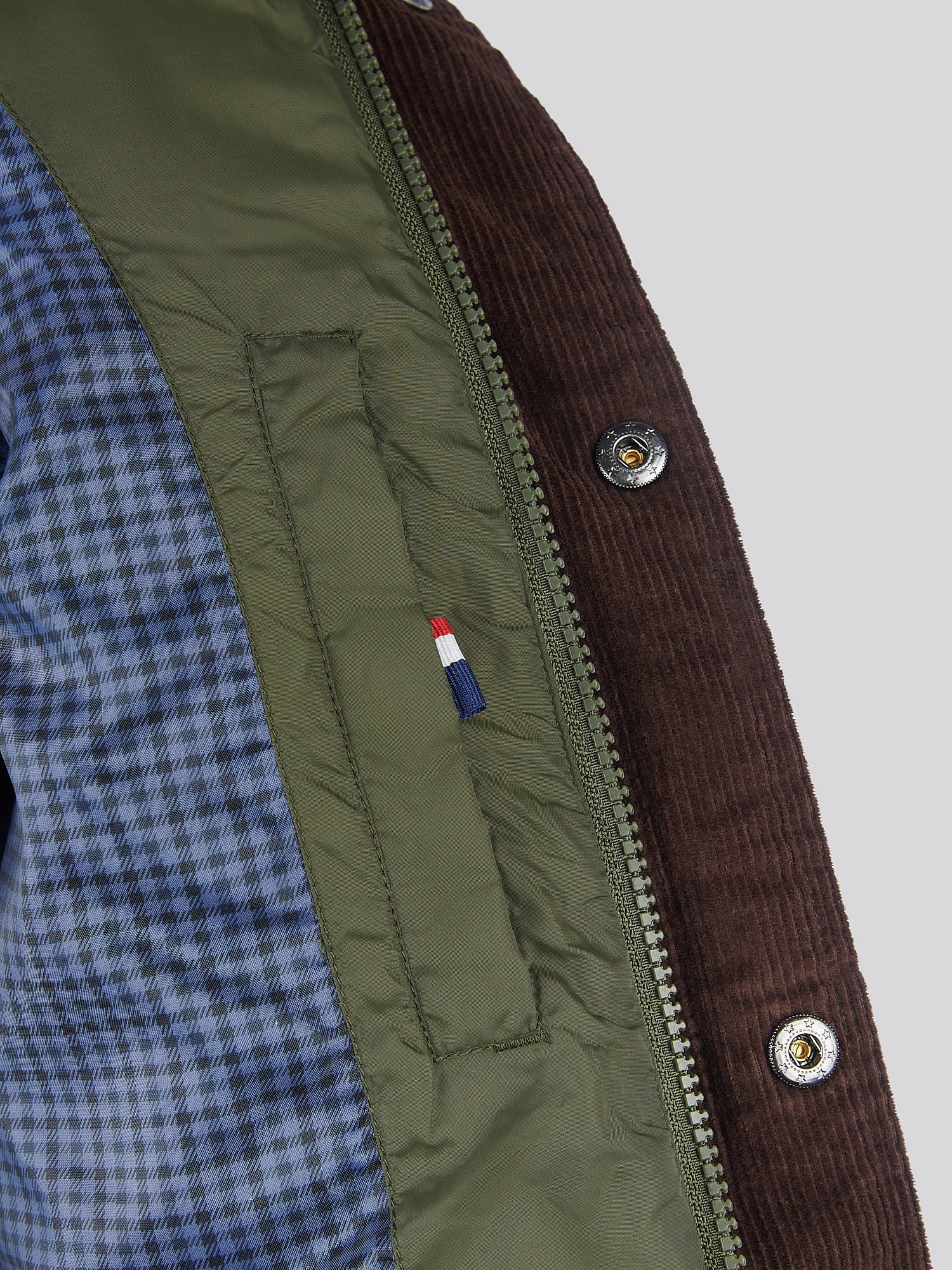 Mens Diamond Quilted Funnel Jacket in Forest Night - Image 15