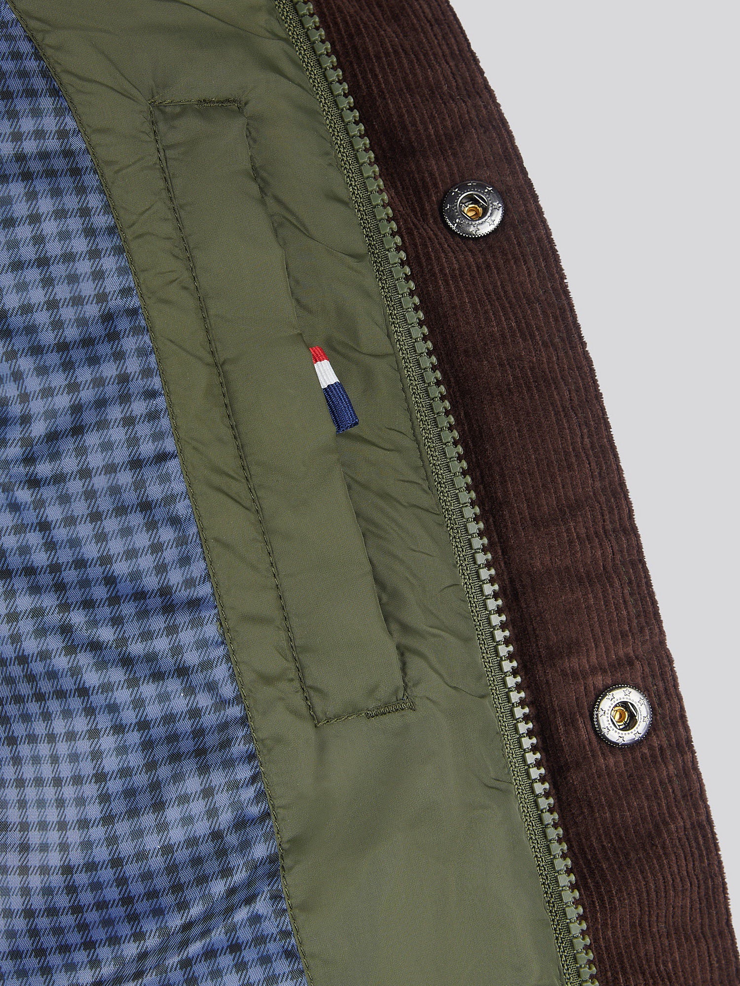 Mens Diamond Quilted Funnel Jacket in Forest Night - Image 16