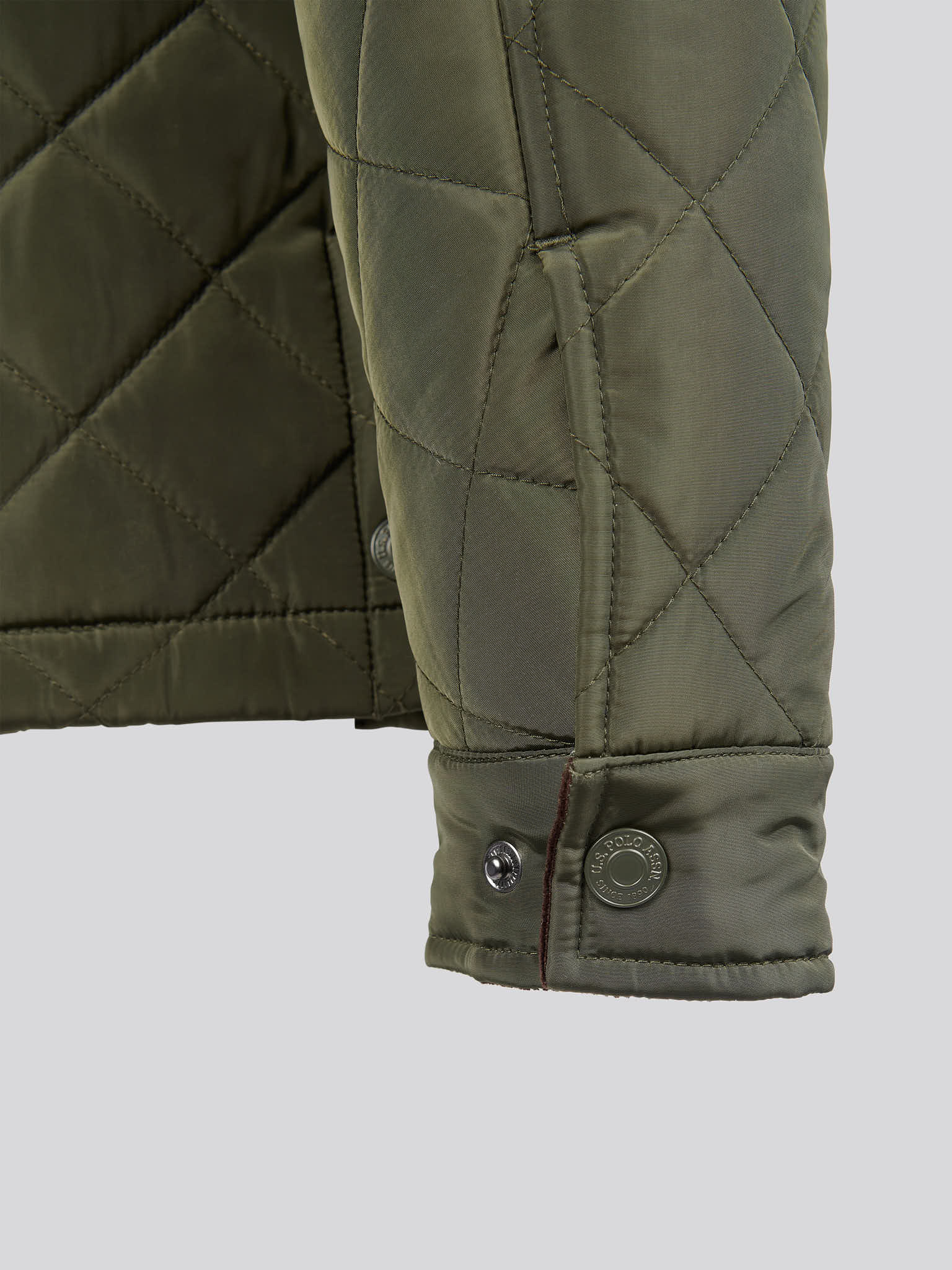 Mens Diamond Quilted Funnel Jacket in Forest Night - Image 17