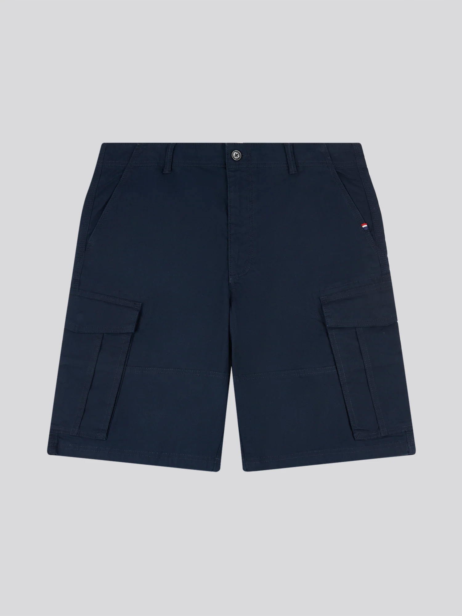 Mens Dobby Weave Cargo Short in Dark Sapphire Navy / Moonlight Blue DHM - Image 5